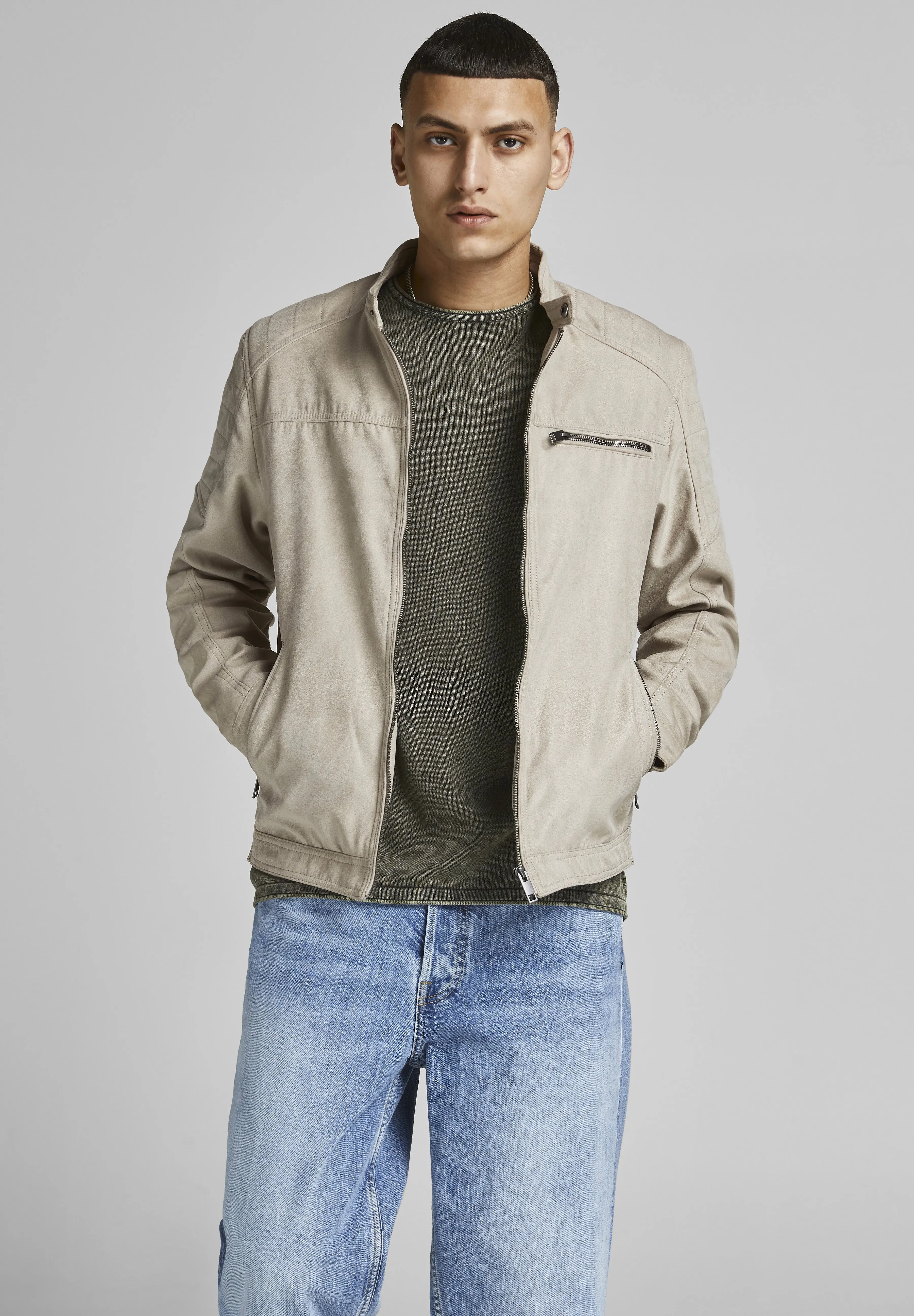 JJEROCKY JACKET - Giacca in similpelle