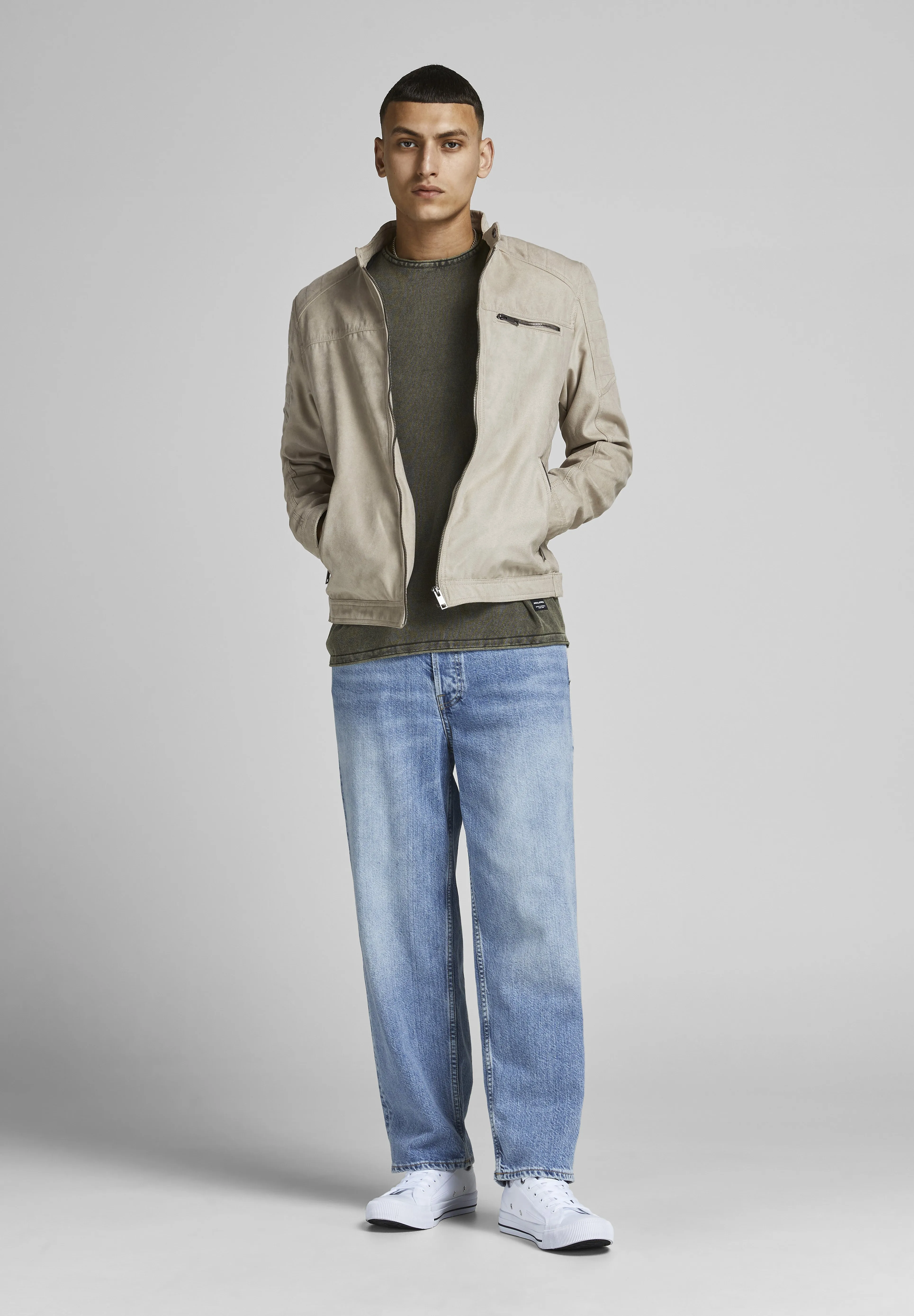 JJEROCKY JACKET - Giacca in similpelle