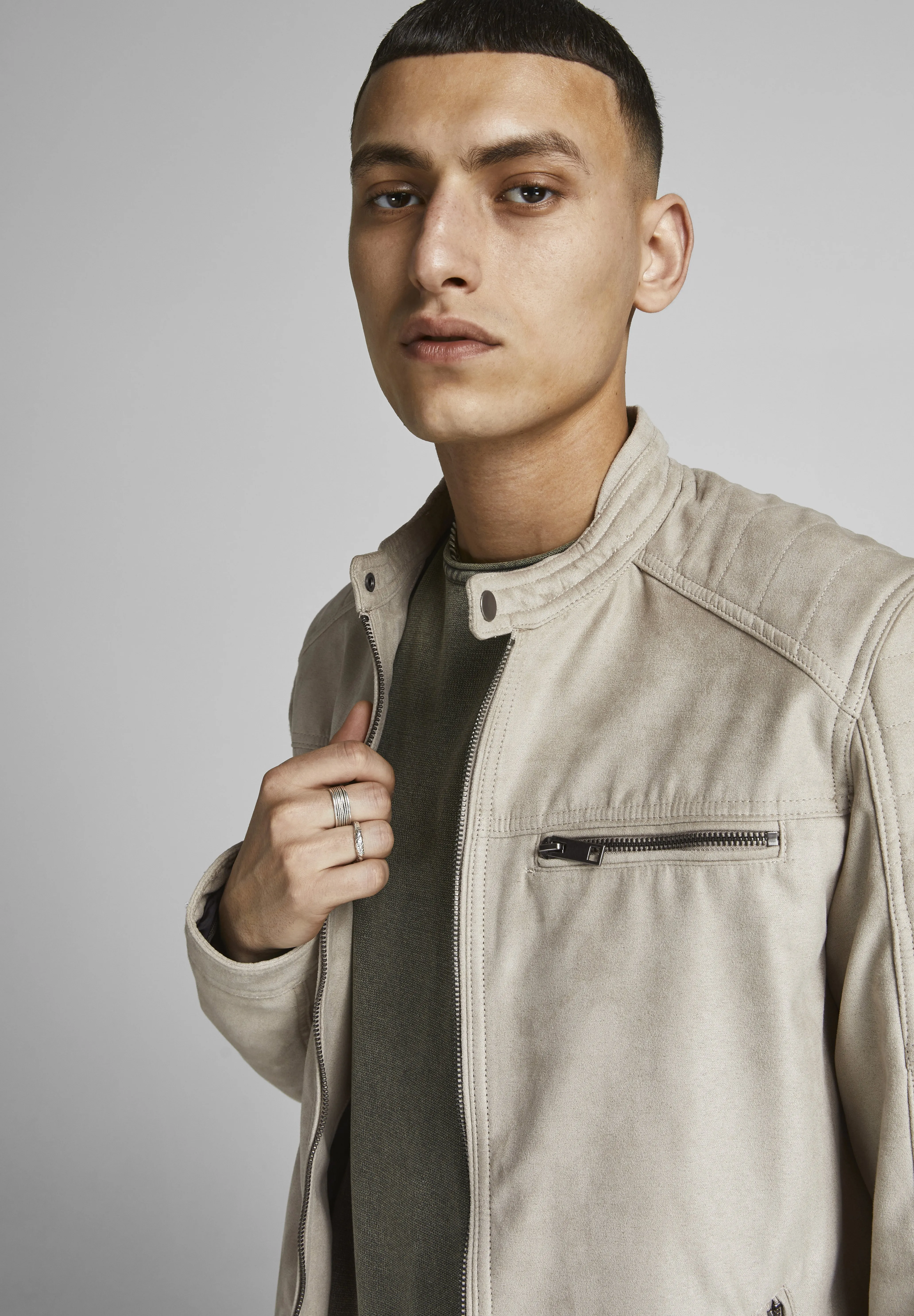 JJEROCKY JACKET - Giacca in similpelle