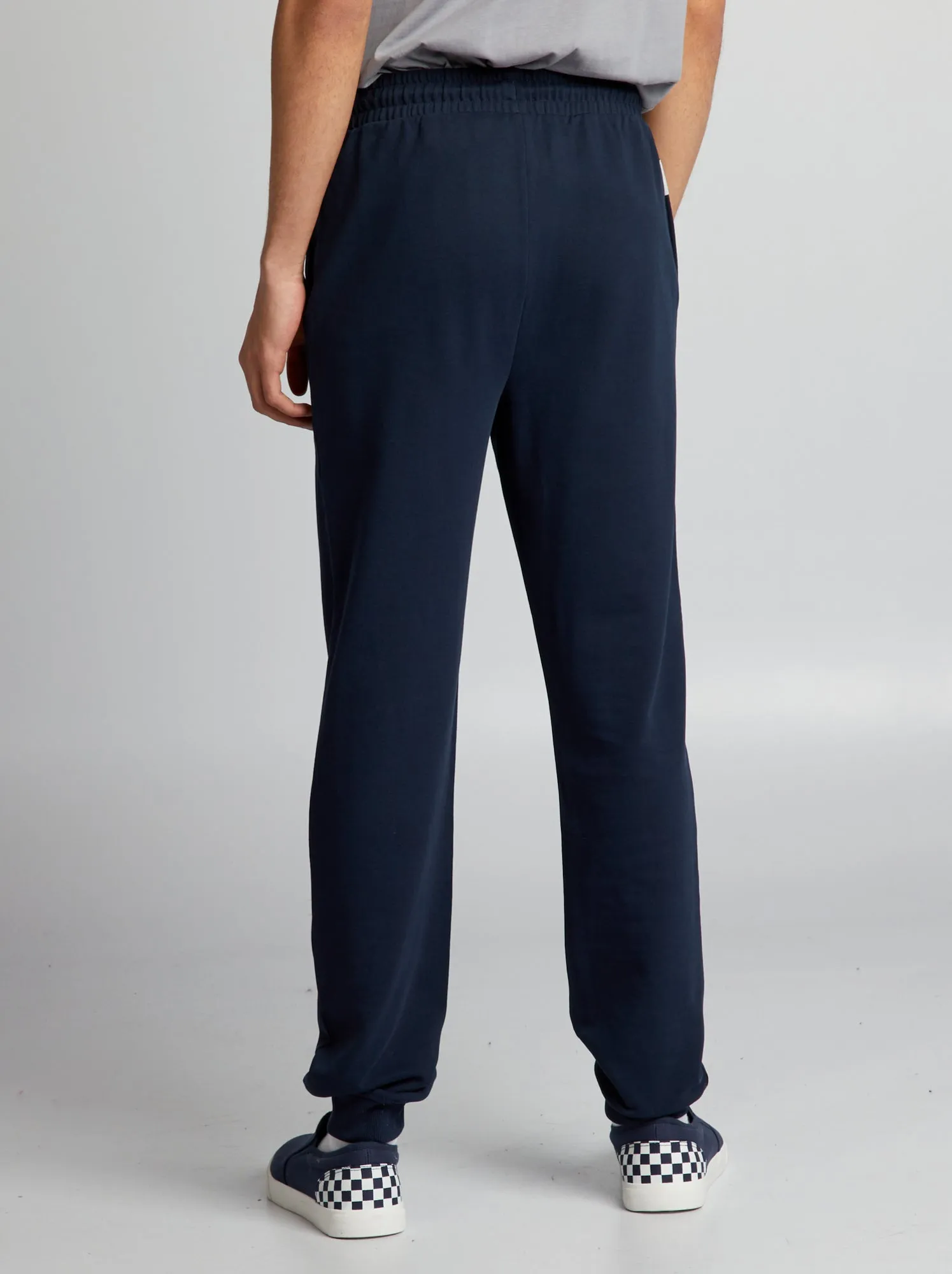 Joggers in tessuto felpato - blu