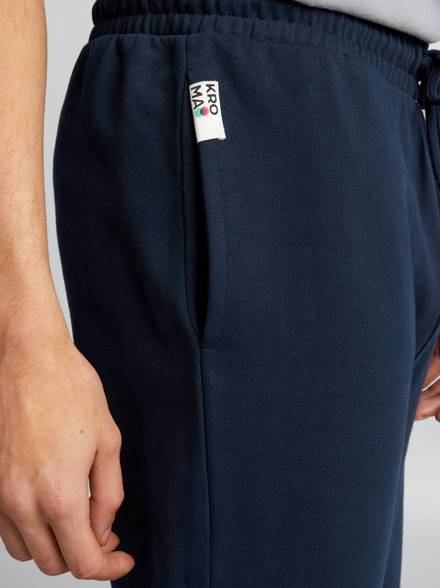 Joggers in tessuto felpato - blu