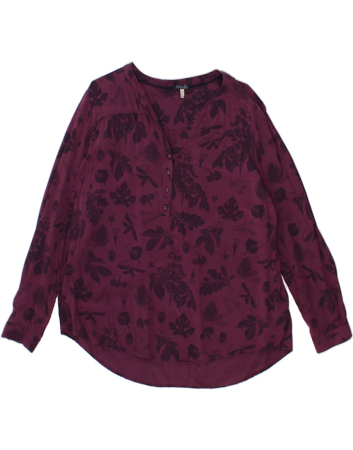 JOULES Womens Abstract Pattern Long Sleeve Blouse Top UK 18 XL  Purple
