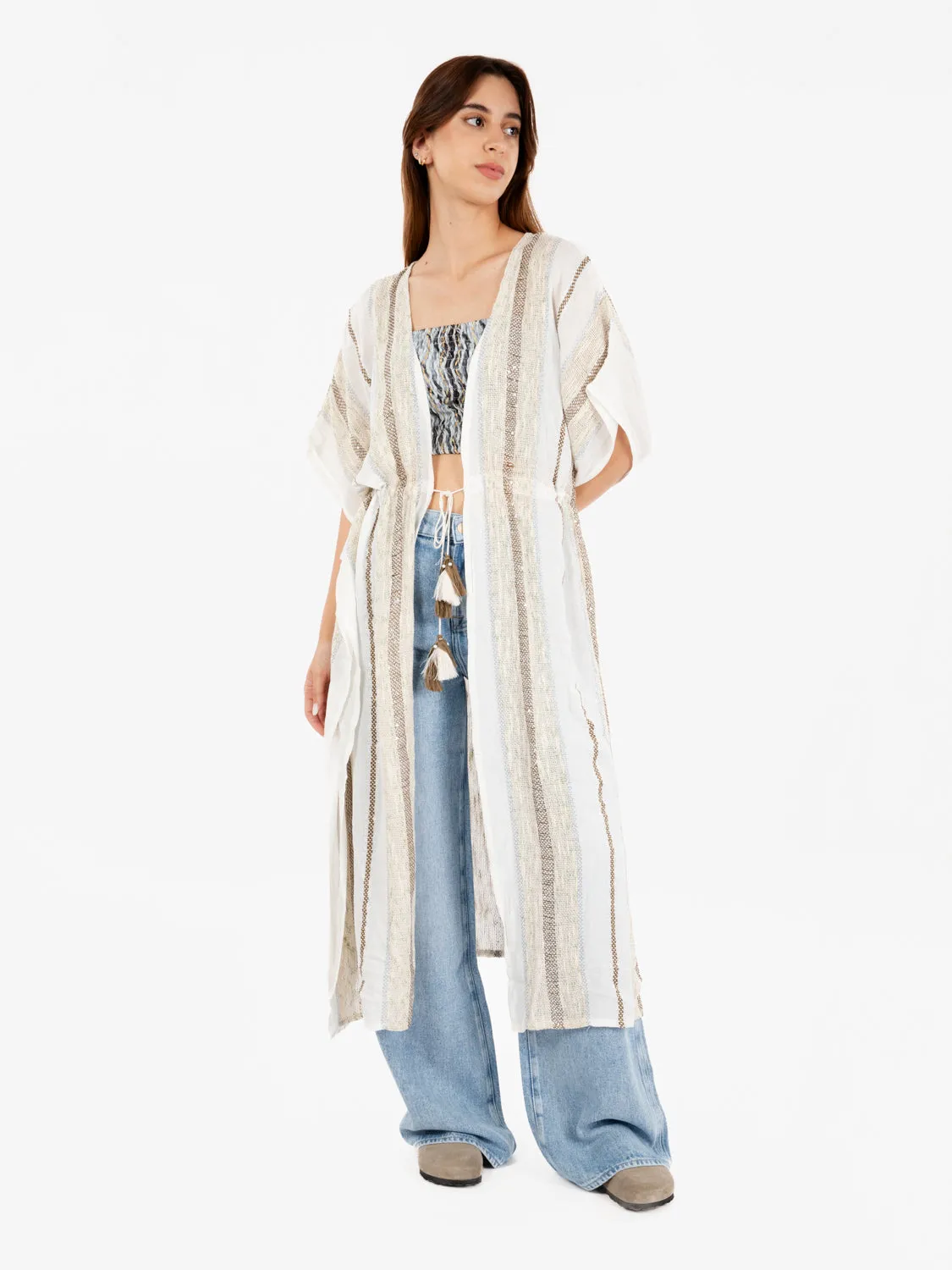 Kimono lungo Klaan white