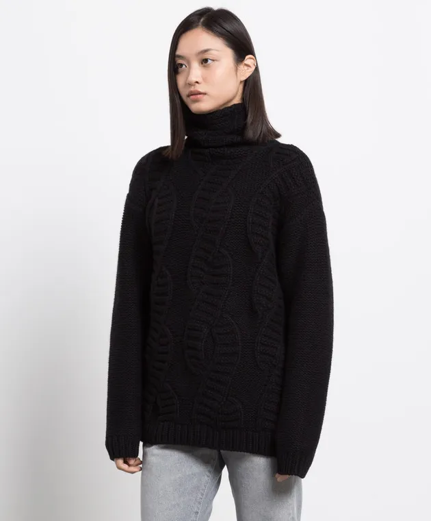 Kiton Maglione in cashmere nero D54717200