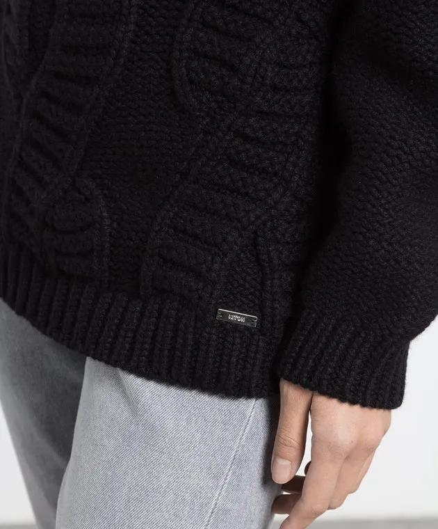 Kiton Maglione in cashmere nero D54717200