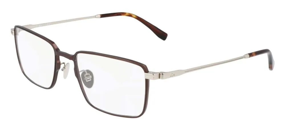 Lacoste montature da vista marrone argento   