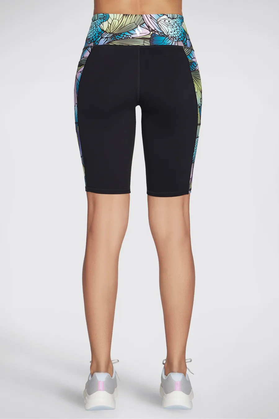 Leggings Biker Neri Skechers Gowalk Butterfly Shadow Hw