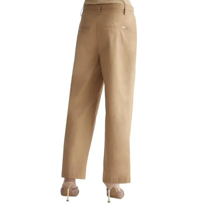 Liu Jo Pantaloni Larghi Con Cintura Cammello
