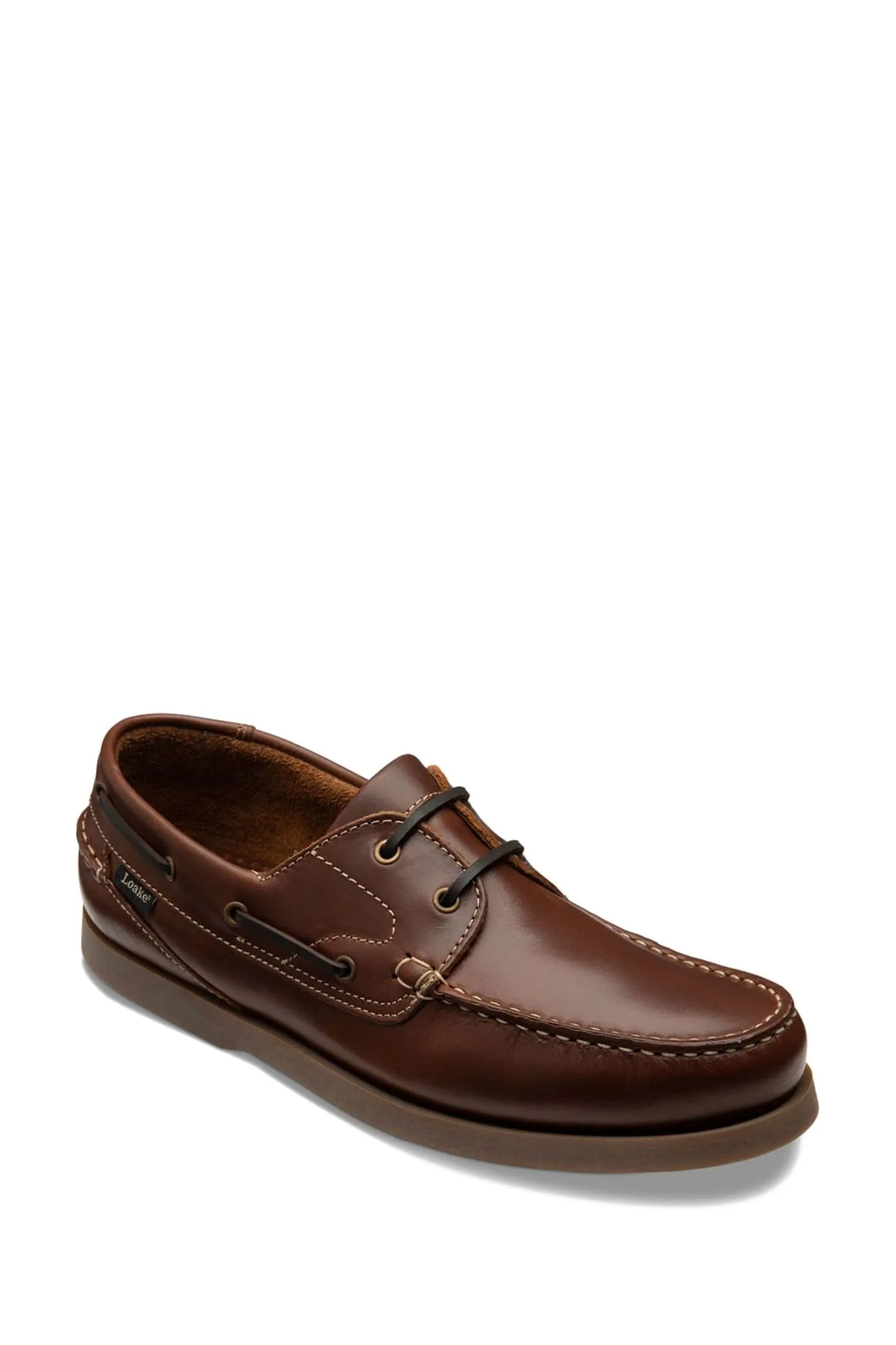 Loake - Lymington - Scarpe con barchetta cerata con 2 occhielli