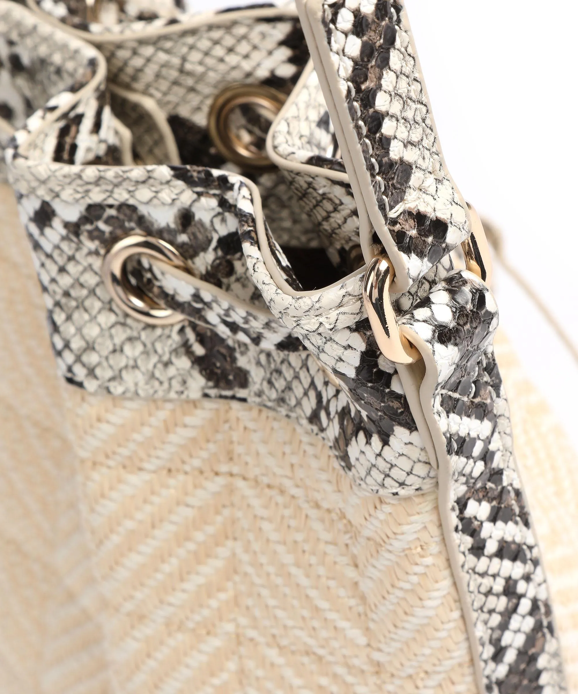  Love Moschino Sweet Summer Borsa a secchiello cotone, poliestere natura  