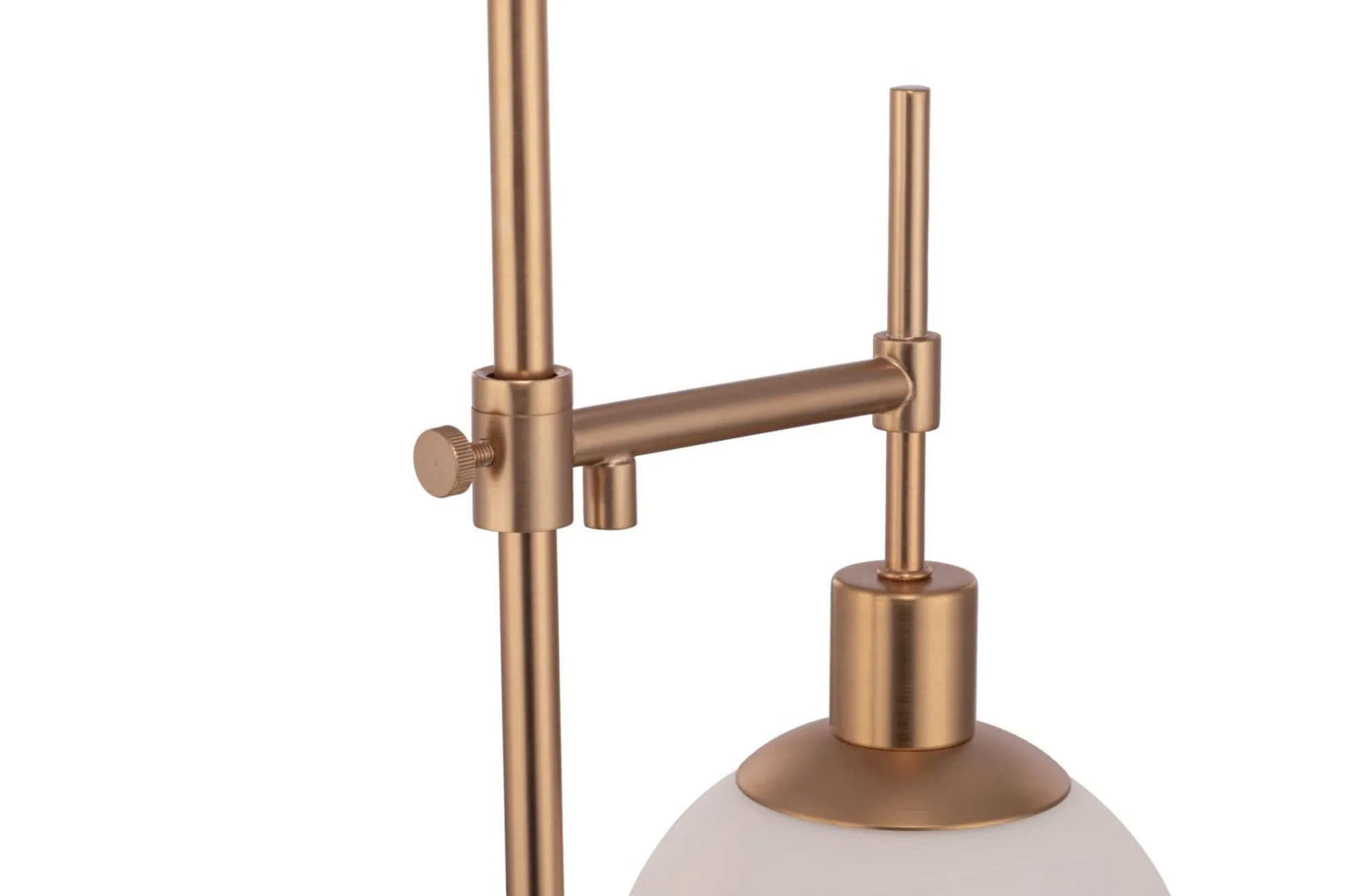 Lumetto Moderno Erich Oro Sfera Vetro Bianco Maytoni