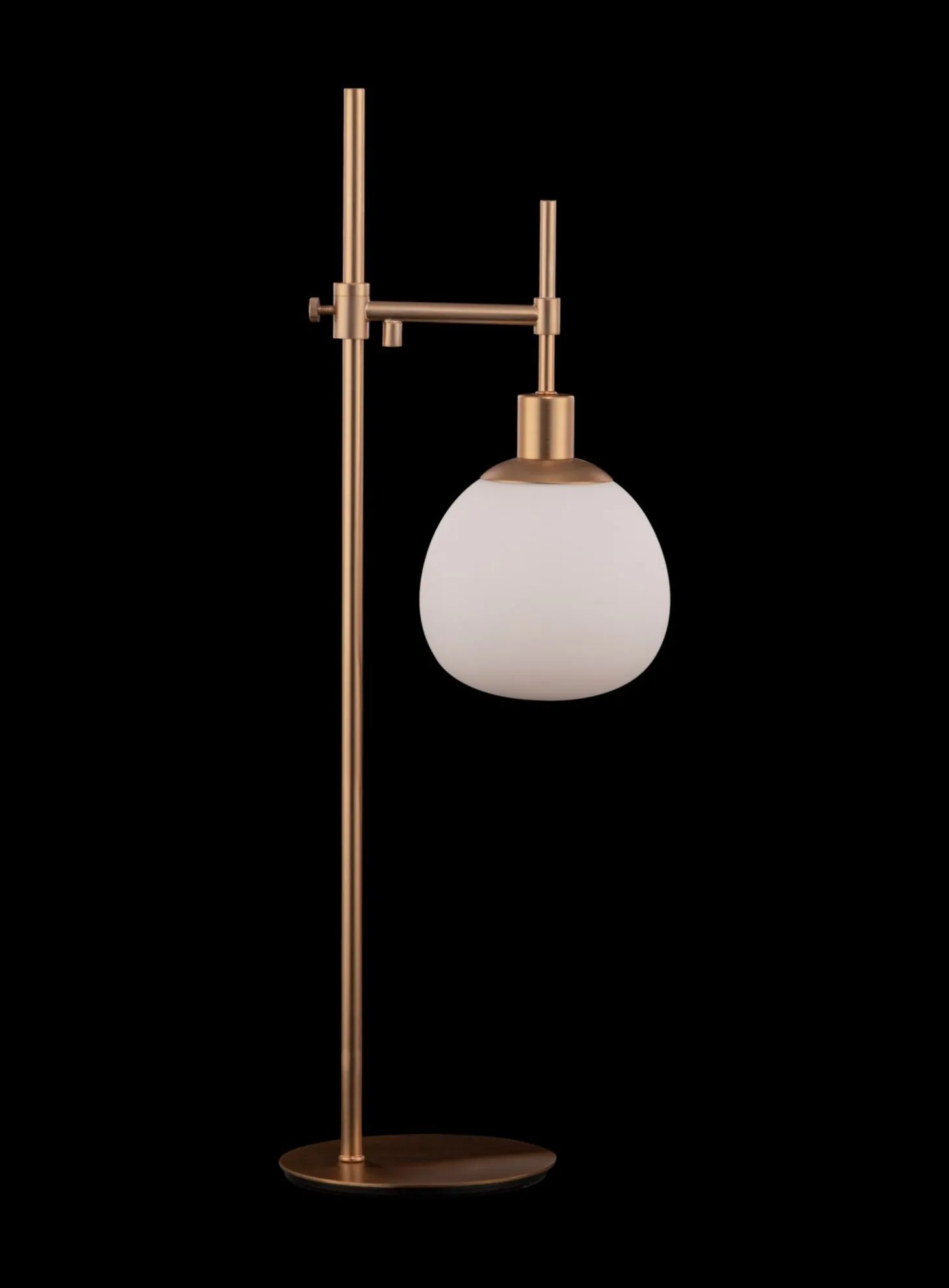 Lumetto Moderno Erich Oro Sfera Vetro Bianco Maytoni