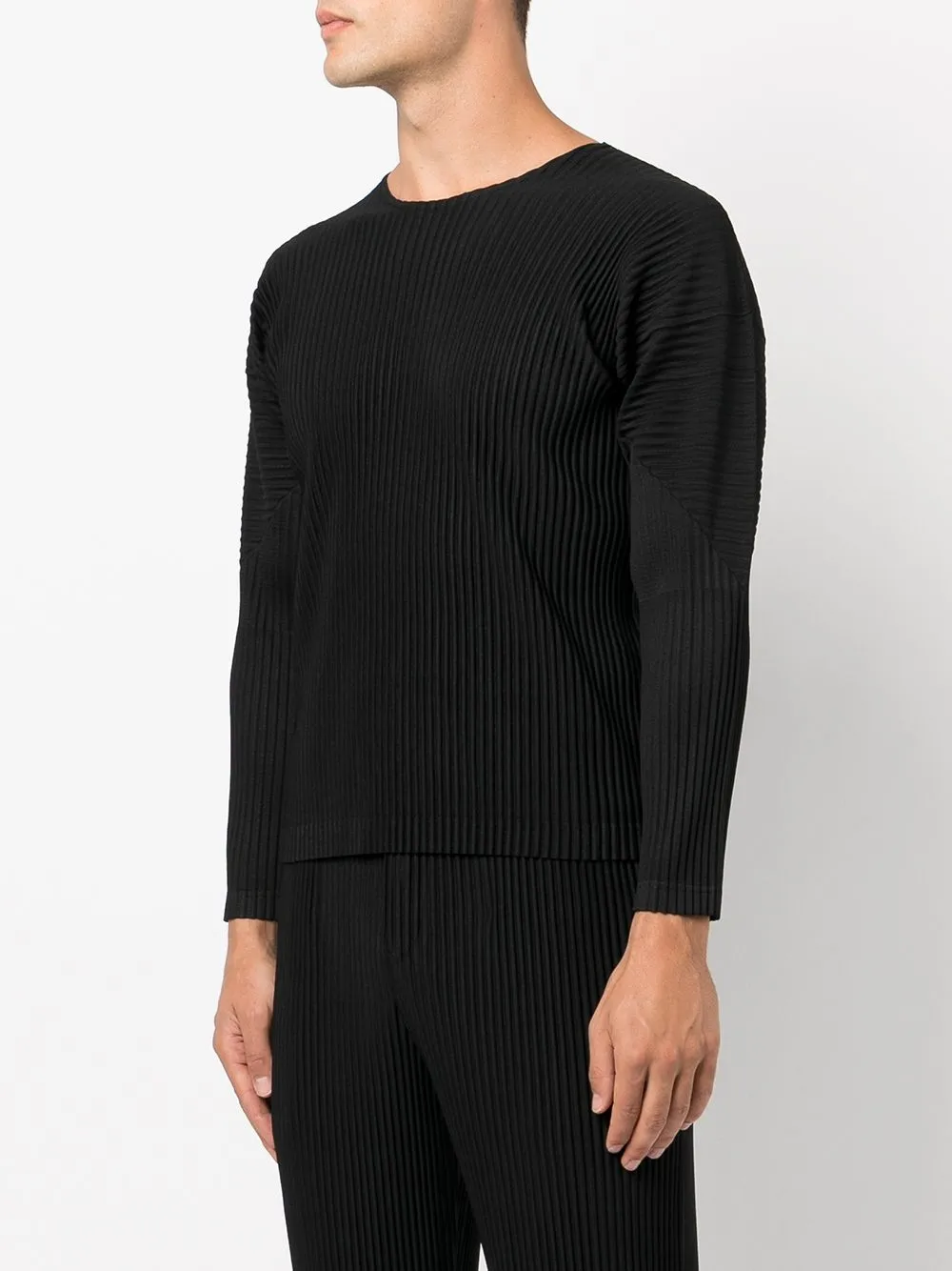 maglia in tessuto plissé
