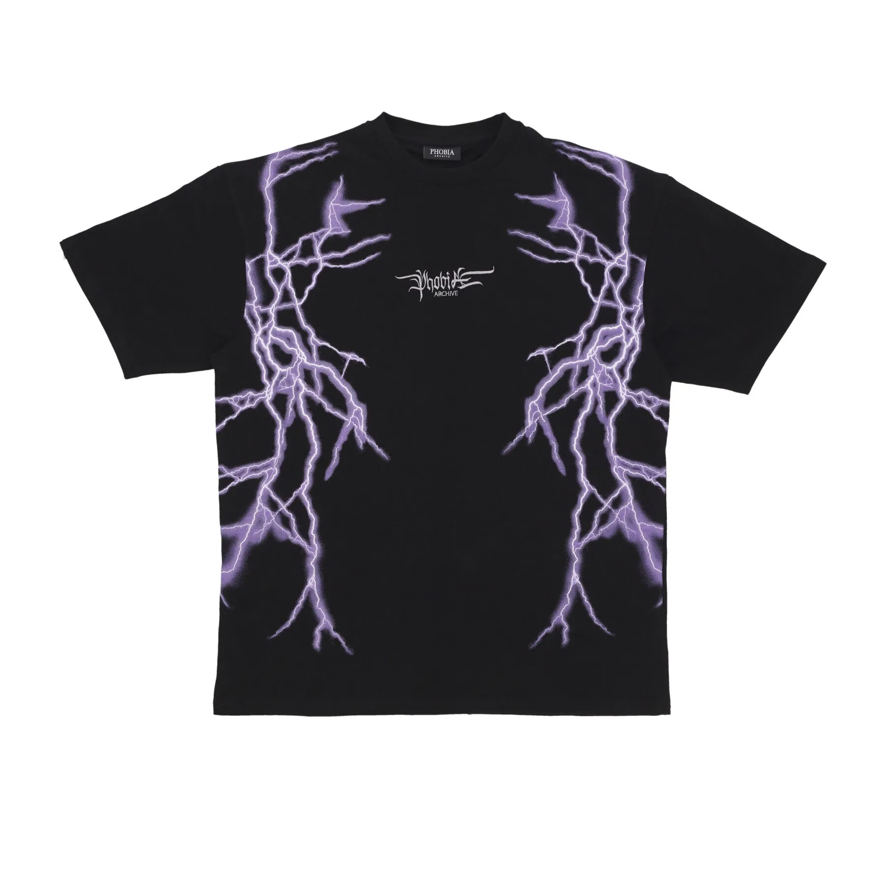 Maglietta Uomo Lateral Lightning Print Tee Black/purple
