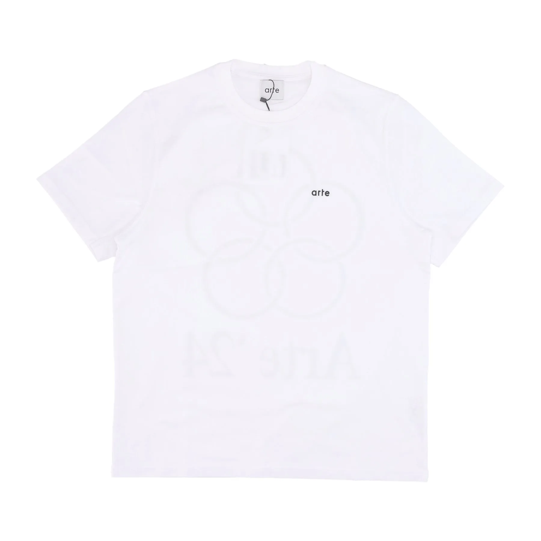 Maglietta Uomo Teo Back Rings Tee White