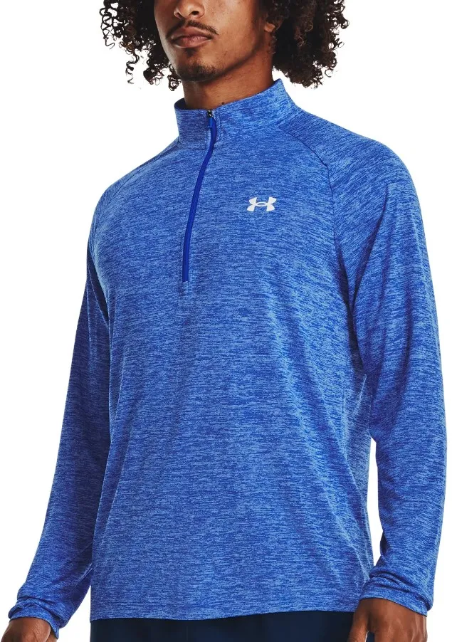 Magliette a maniche lunghe Under Armour UA Tech 2.0 1/2 Zip-BLU