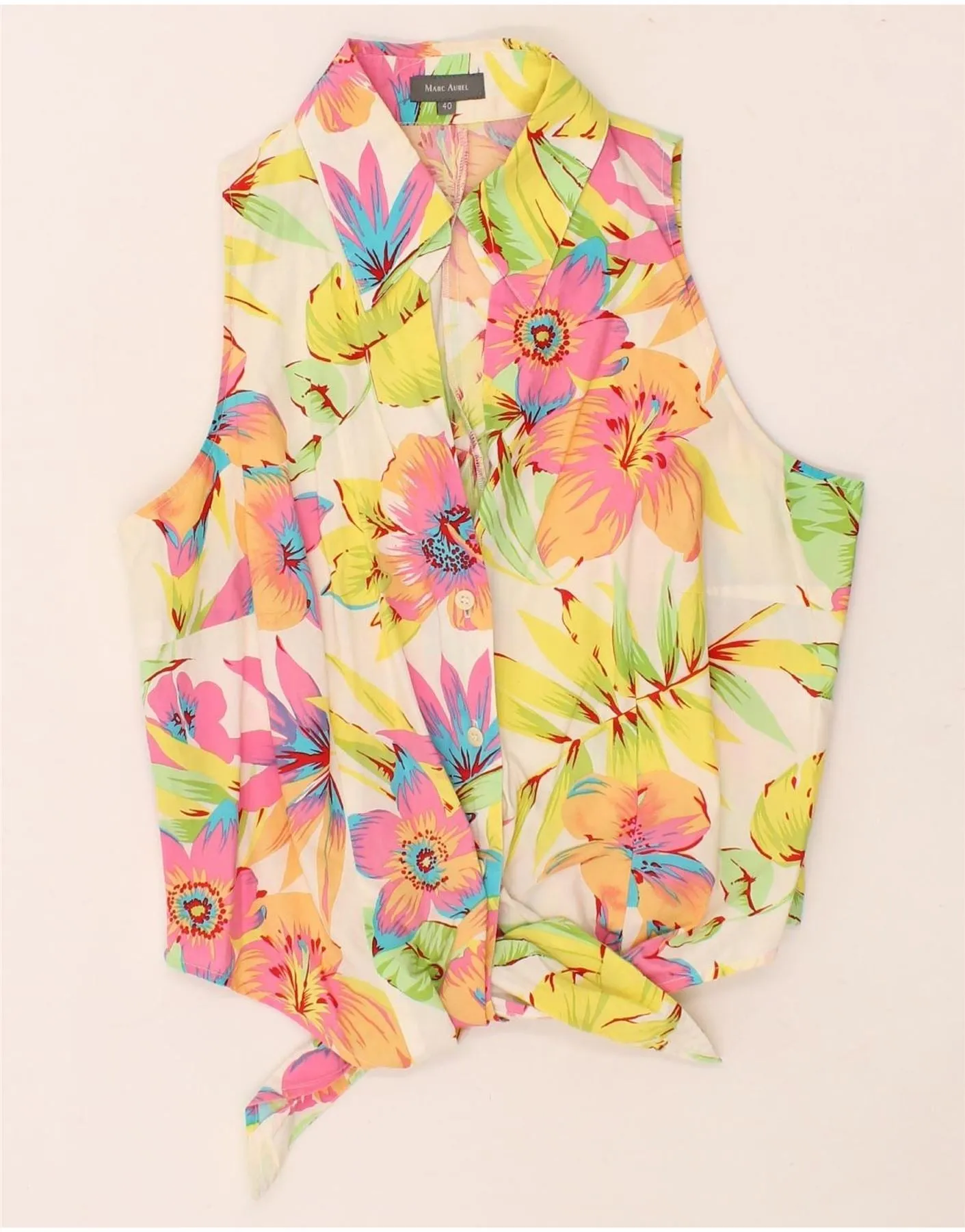 MARC AUREL Womens Sleeveless Shirt Blouse EU 40 Medium Multicoloured