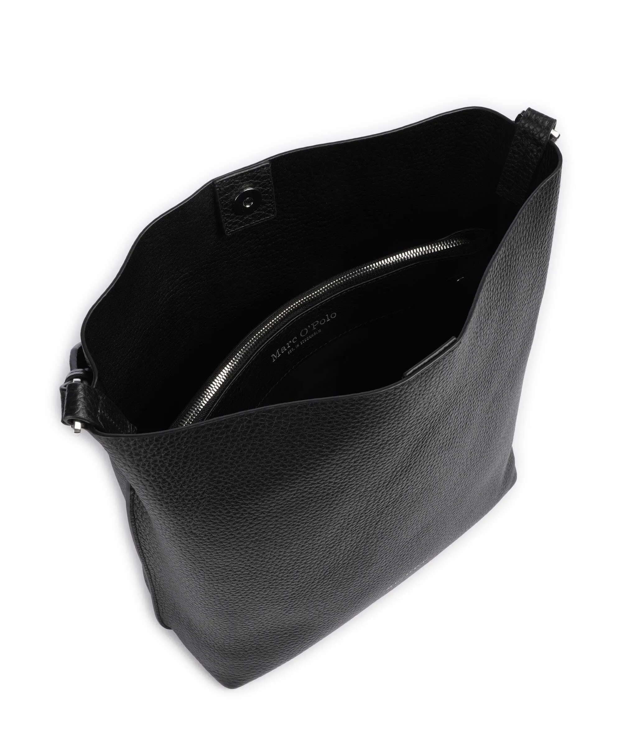  Marc O'Polo Brinja M Borsa hobo pelle di vacchetta grana nero  