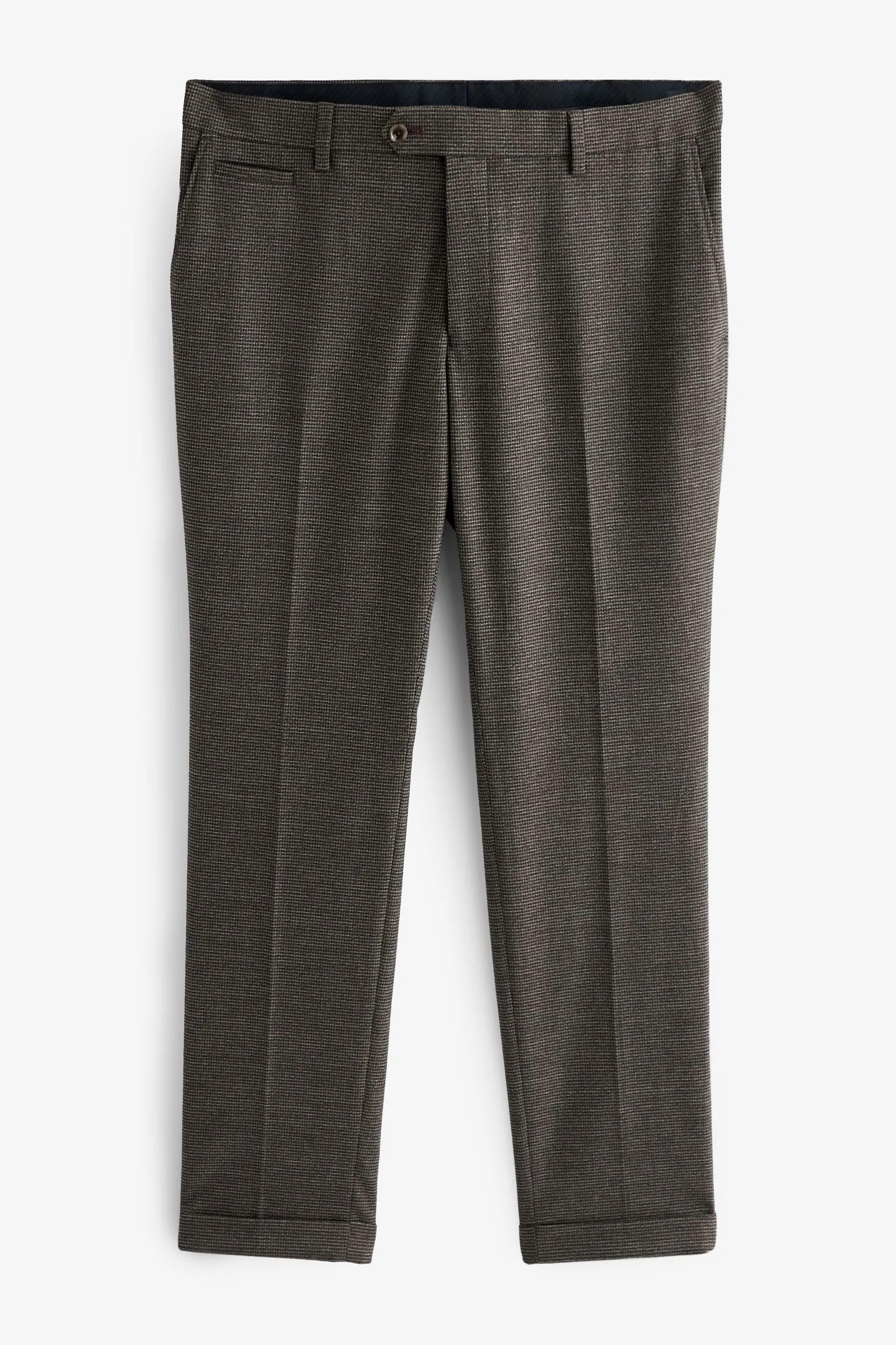 Marrone  - Vestibilità sartoriale da completo testurizzato Pantaloni
