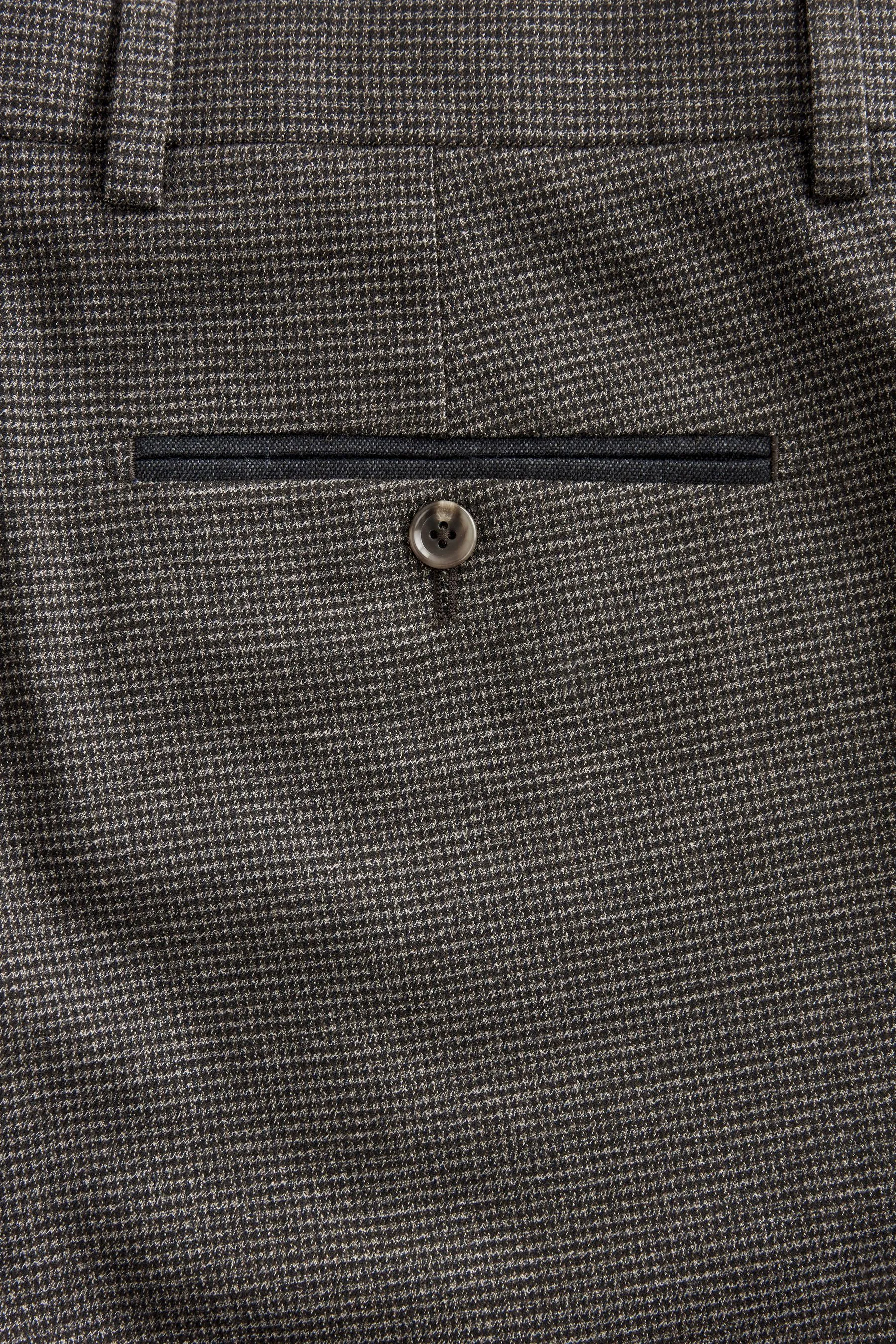 Marrone  - Vestibilità sartoriale da completo testurizzato Pantaloni