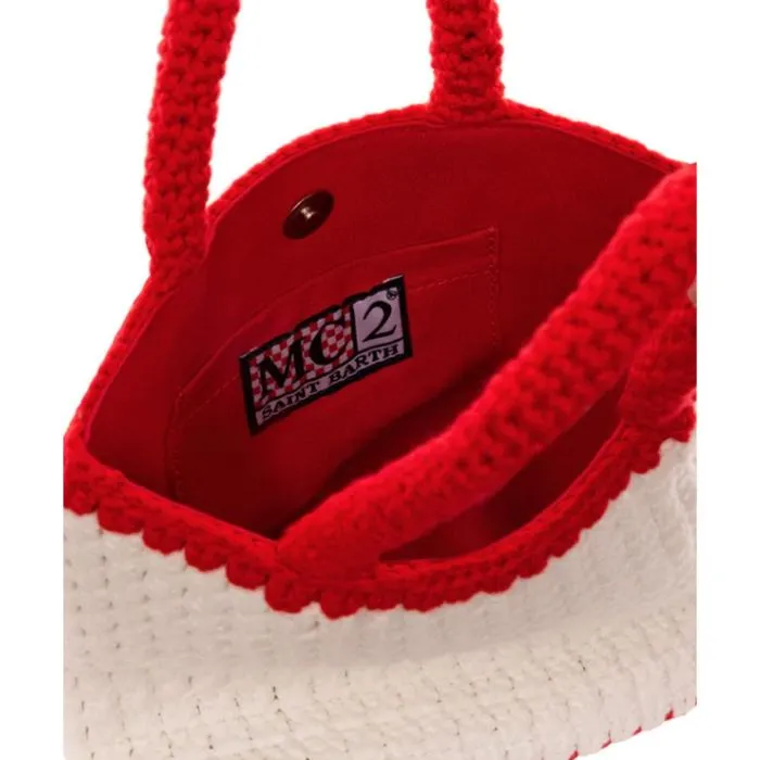 Mc2 Saint Barth Borsa Ricamo A Cuore Crochet