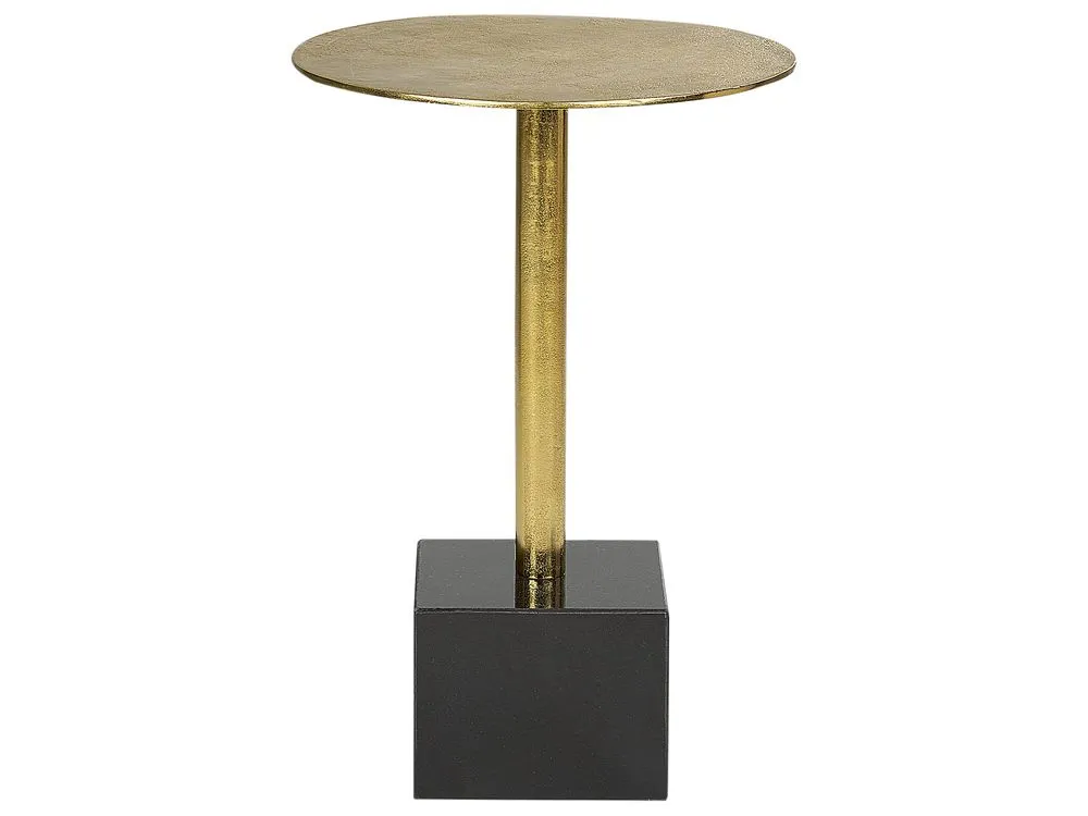 Metal Side Table Gold and Black COLIBRI