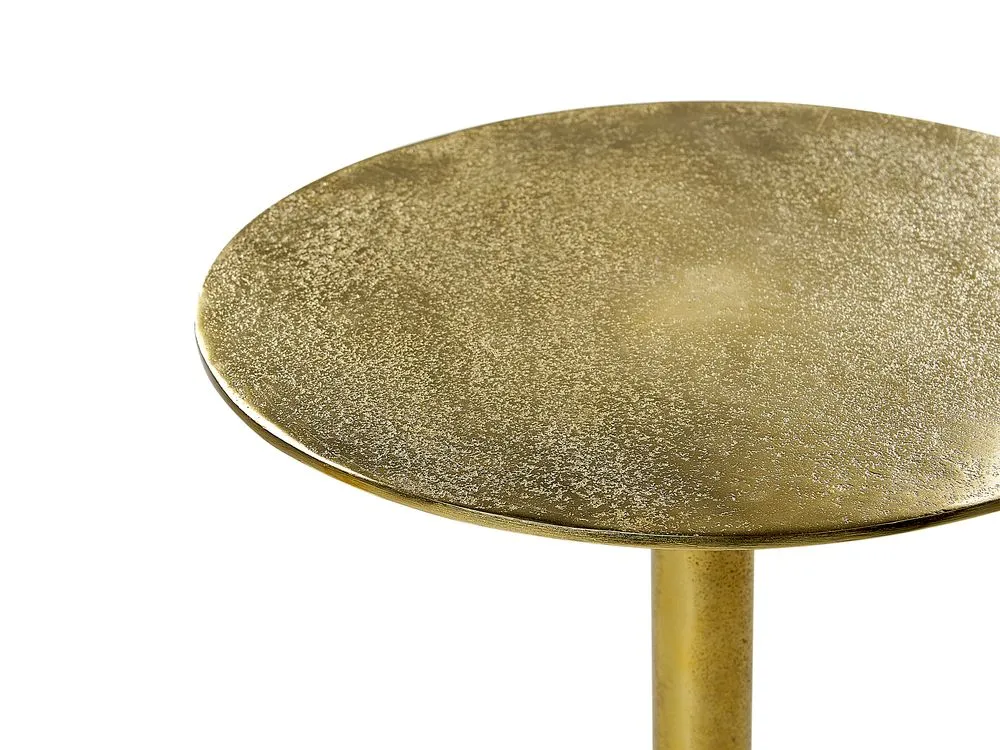 Metal Side Table Gold and Black COLIBRI