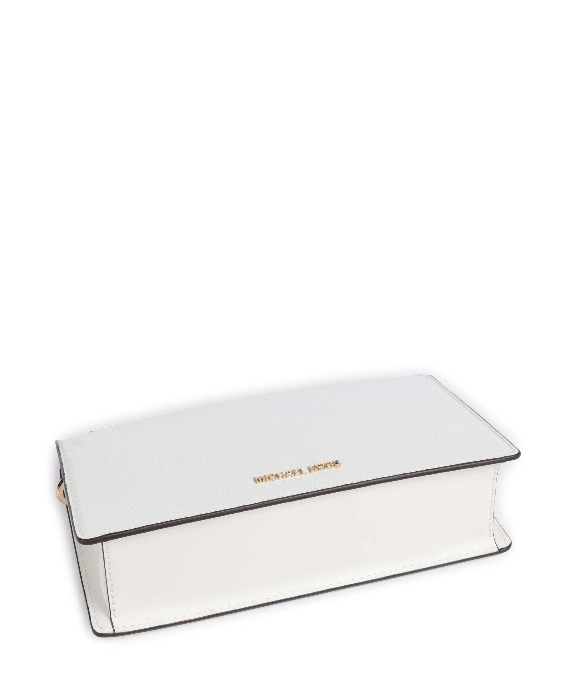  Michael Kors Empire Borsa a spalla pelle granulata bianco  