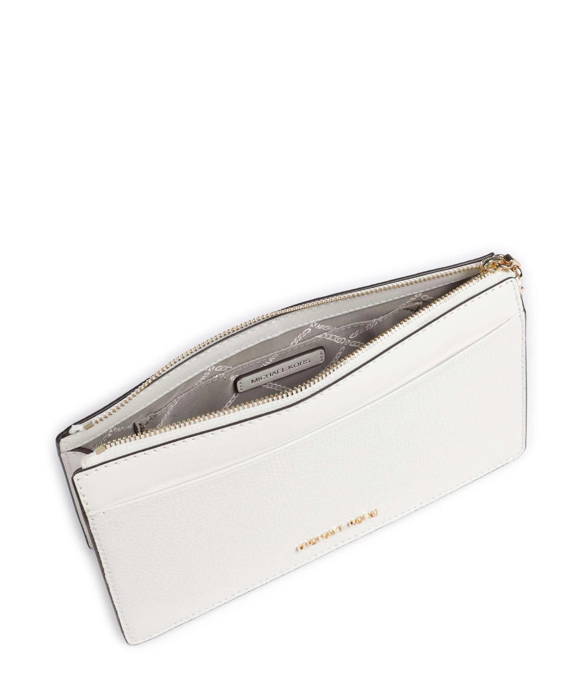  Michael Kors Empire Borsa a spalla pelle granulata bianco  
