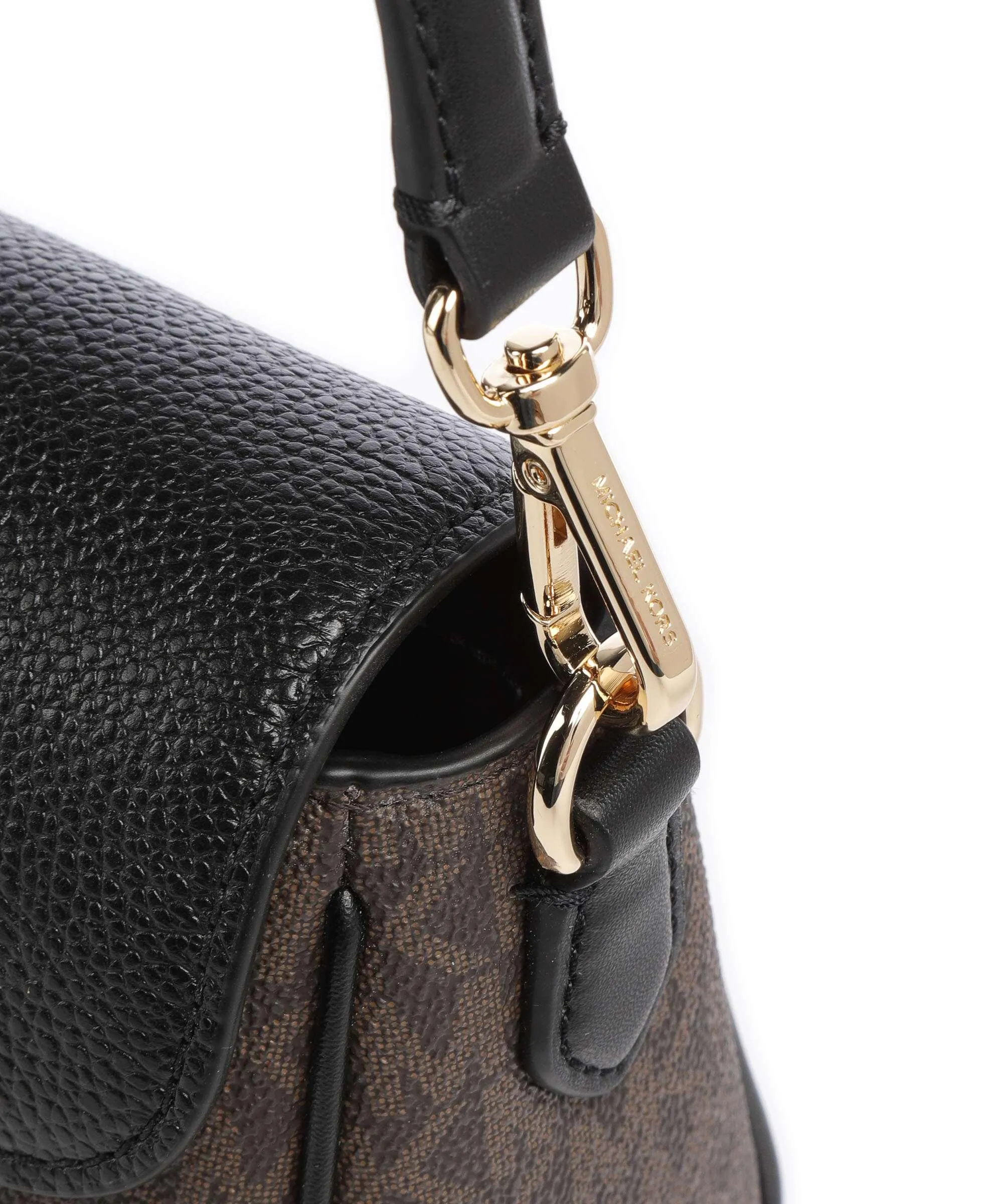  Michael Kors Fleur Borsa a spalla tela, pelle sintetica nero  