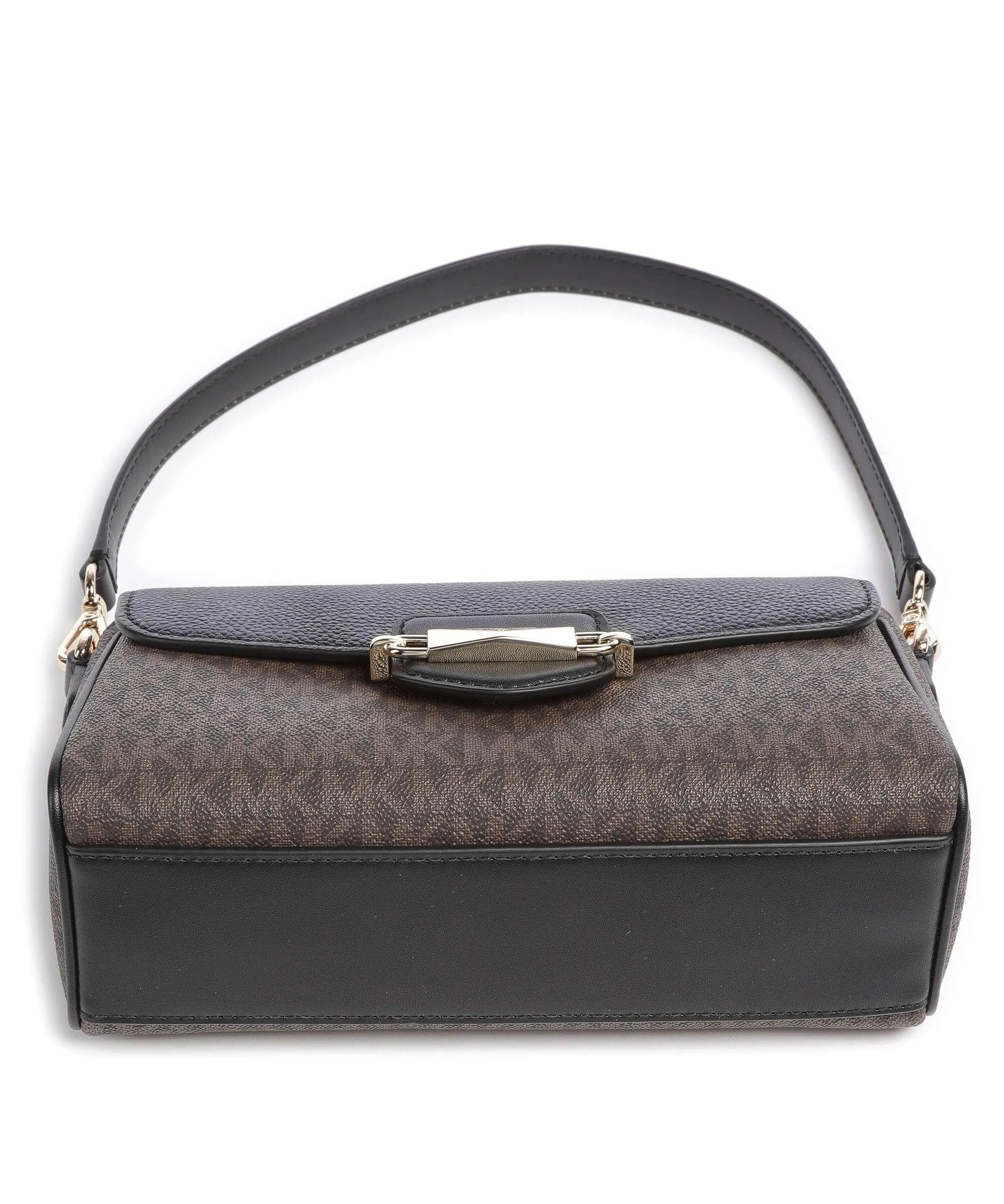  Michael Kors Fleur Borsa a spalla tela, pelle sintetica nero  