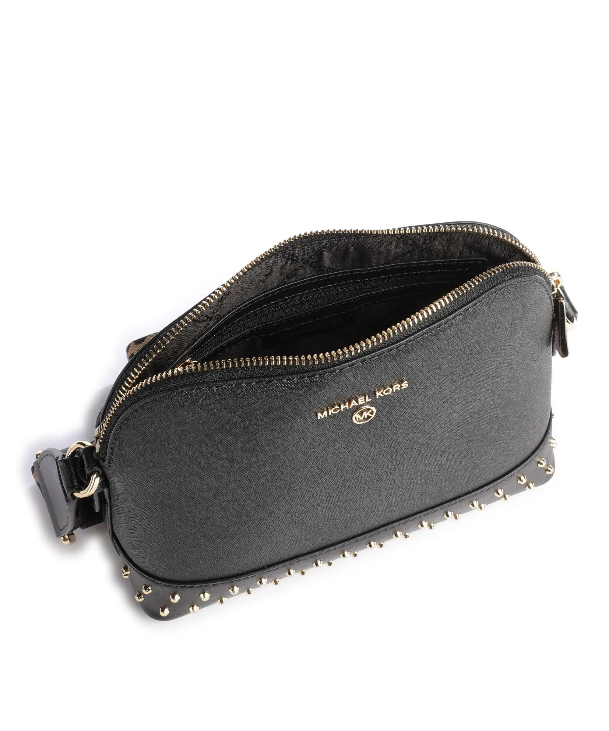  Michael Kors Jet Set Charm Borsa a tracolla pelle di vacchetta saffiano nero  