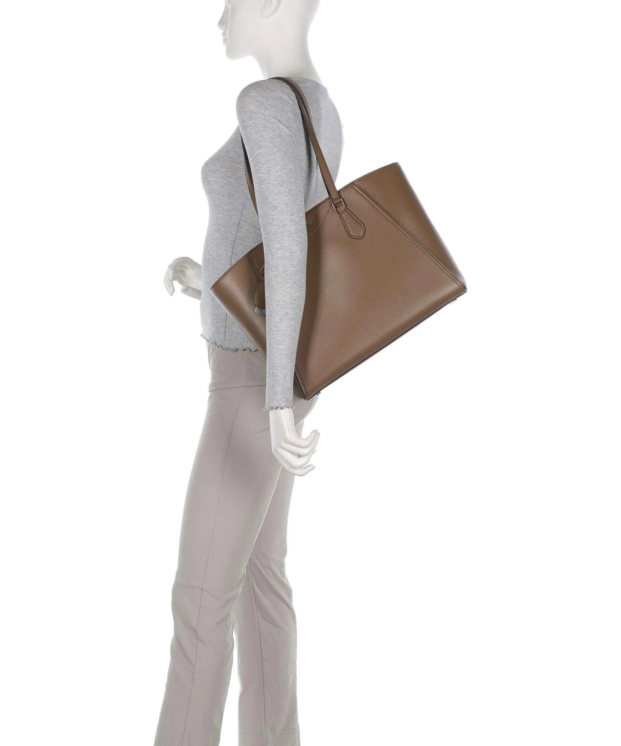  Michael Kors Taryn Borsa shopper pelle di vacchetta grana marrone  