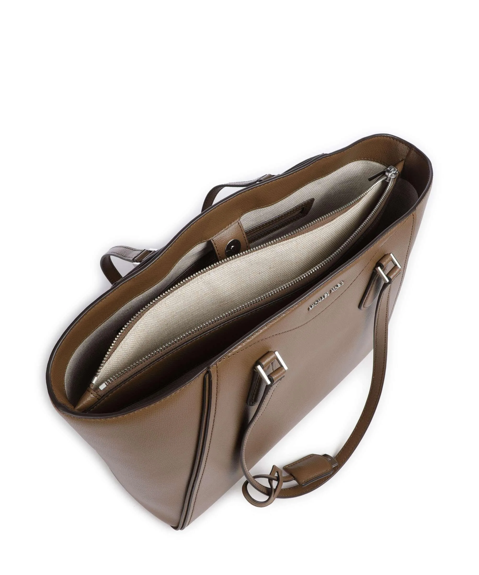  Michael Kors Taryn Borsa shopper pelle di vacchetta grana marrone  