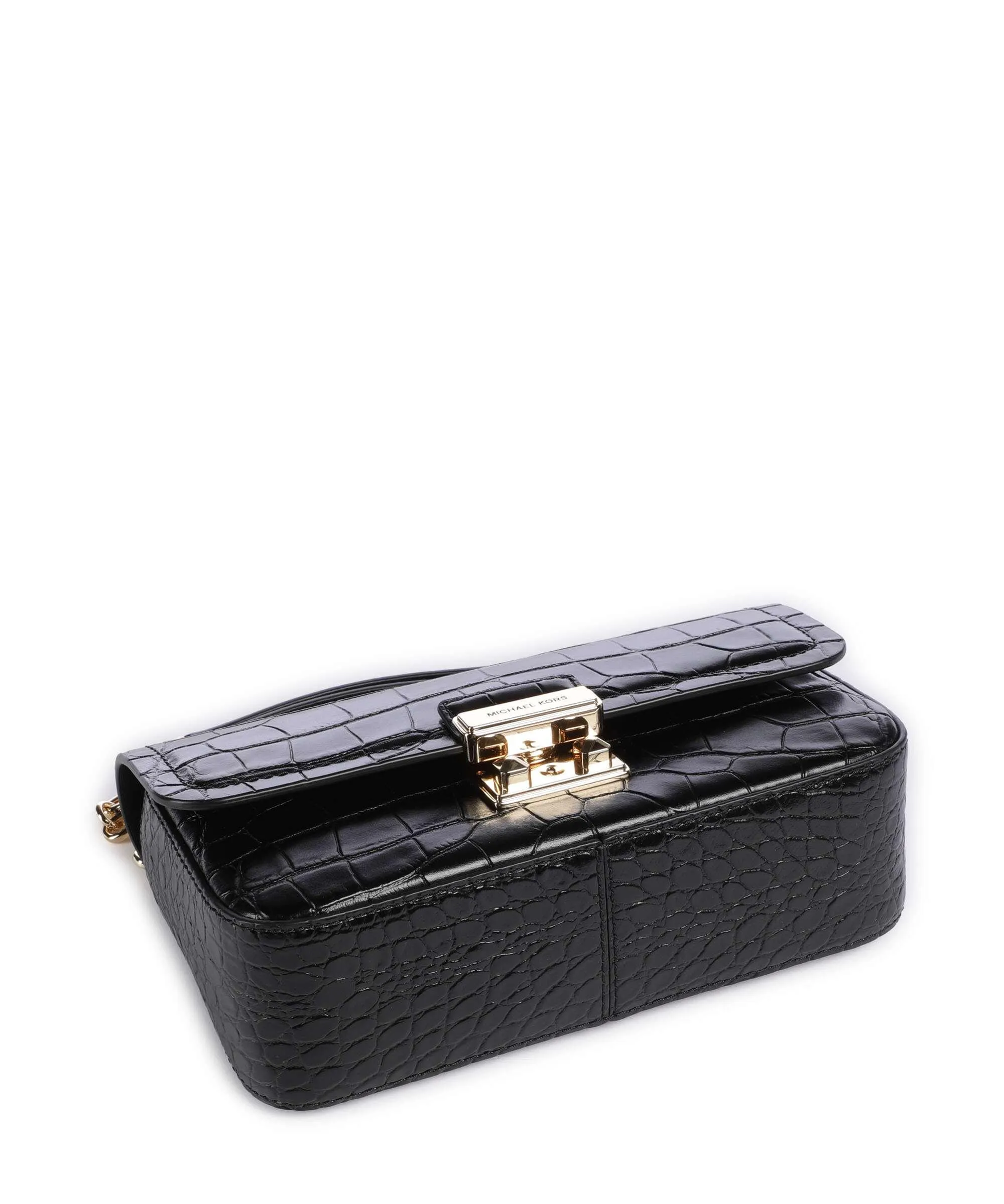  Michael Kors Tribeca Borsa a spalla pelle di vitello goffrata nero  
