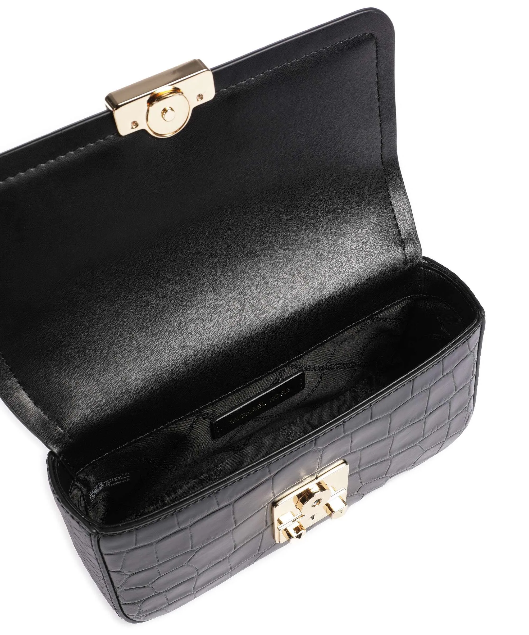  Michael Kors Tribeca Borsa a spalla pelle di vitello goffrata nero  