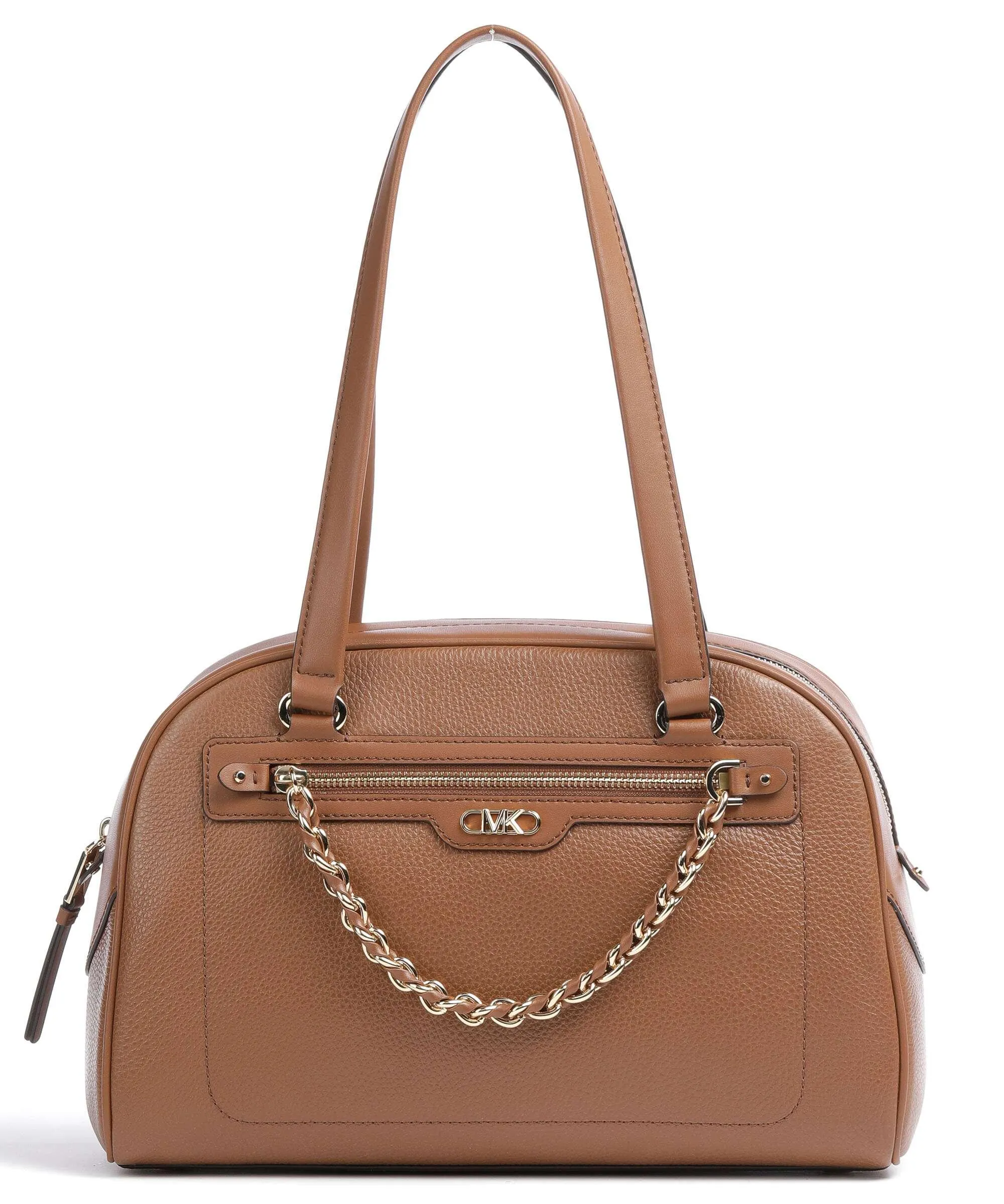  Michael Kors Williamsburg Borsa a spalla pelle di vacchetta grana marrone  