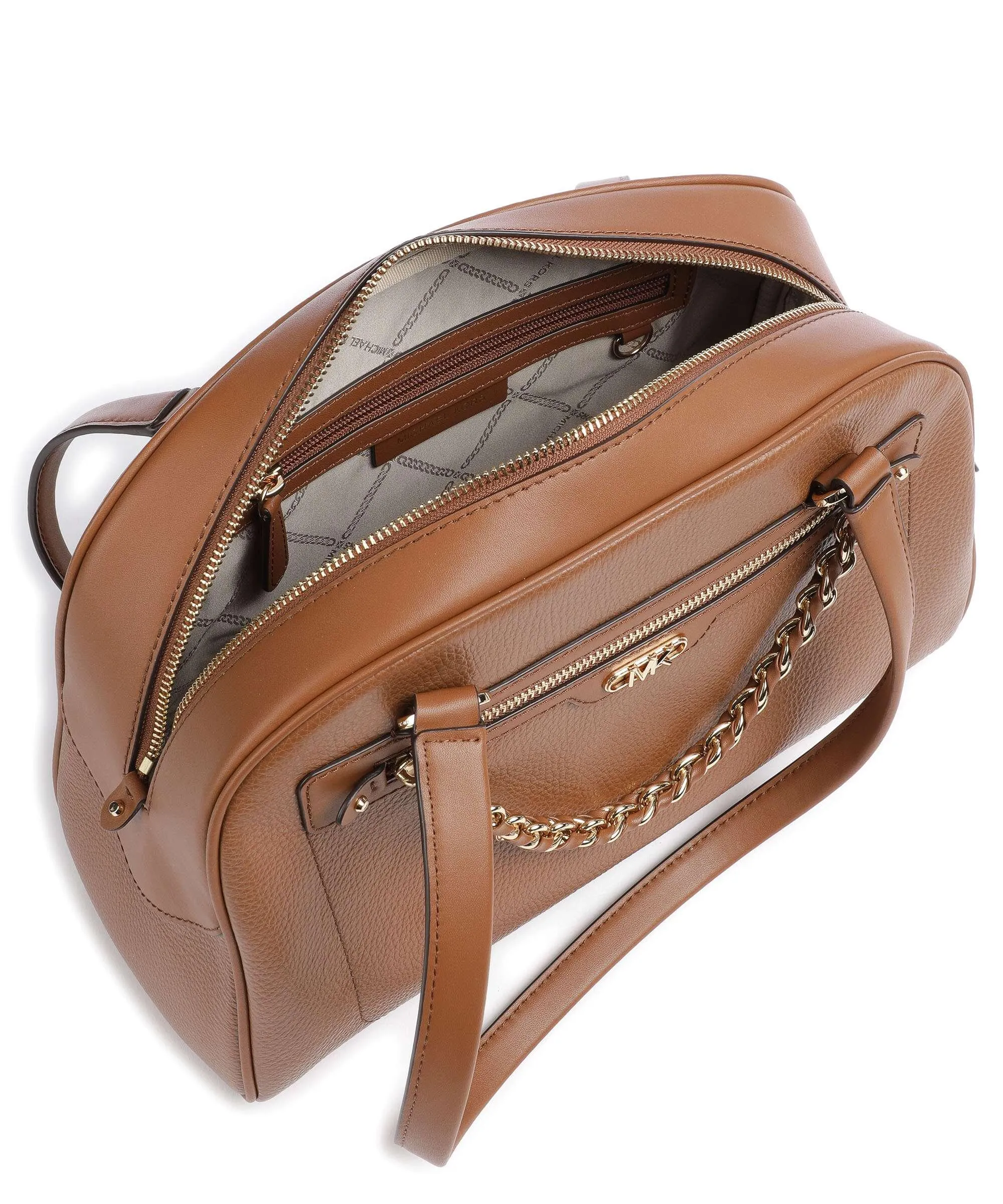  Michael Kors Williamsburg Borsa a spalla pelle di vacchetta grana marrone  