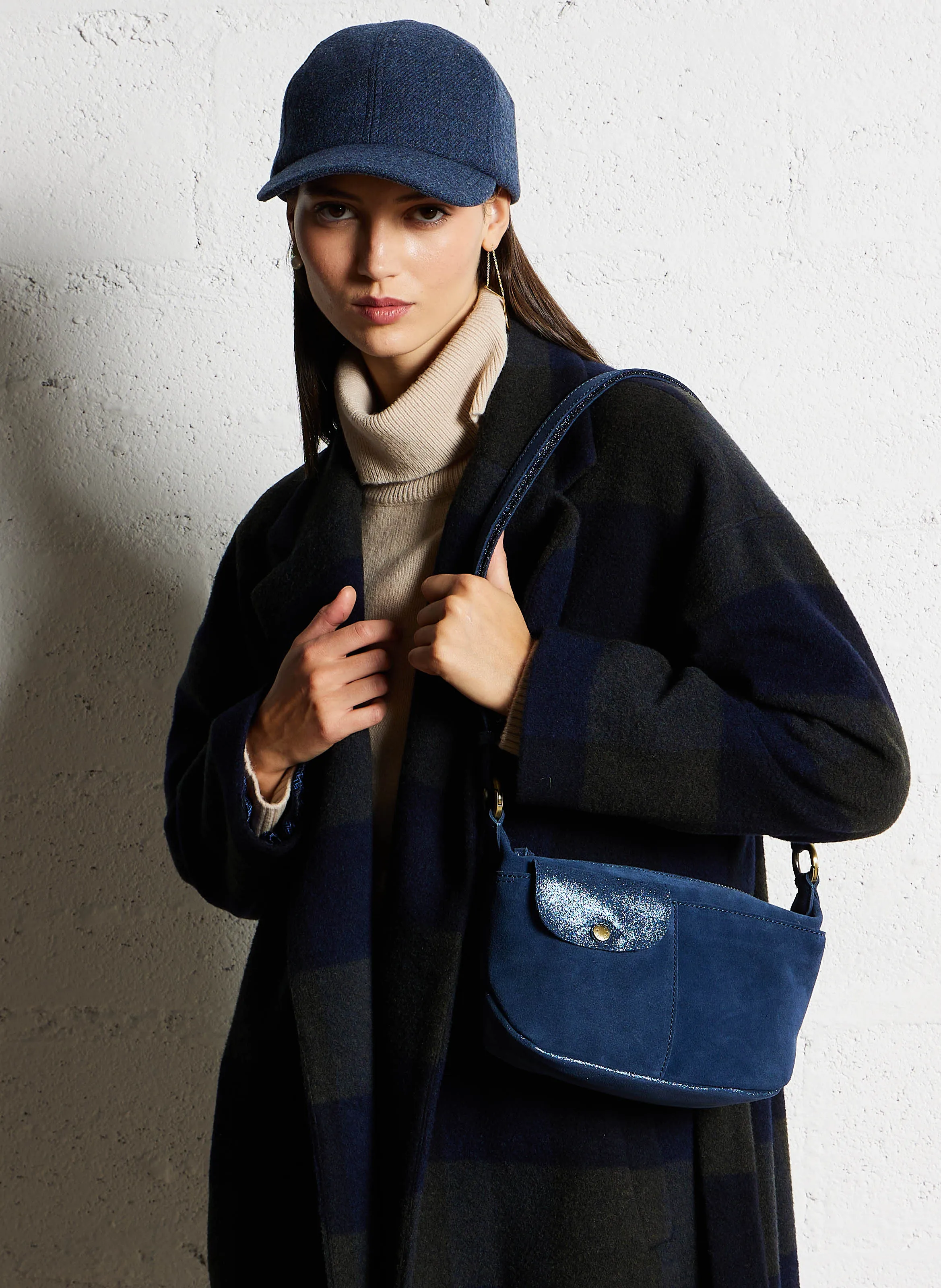  MILA LOUISE   LAYA - Borsa a bandoliera in pelle | Blu