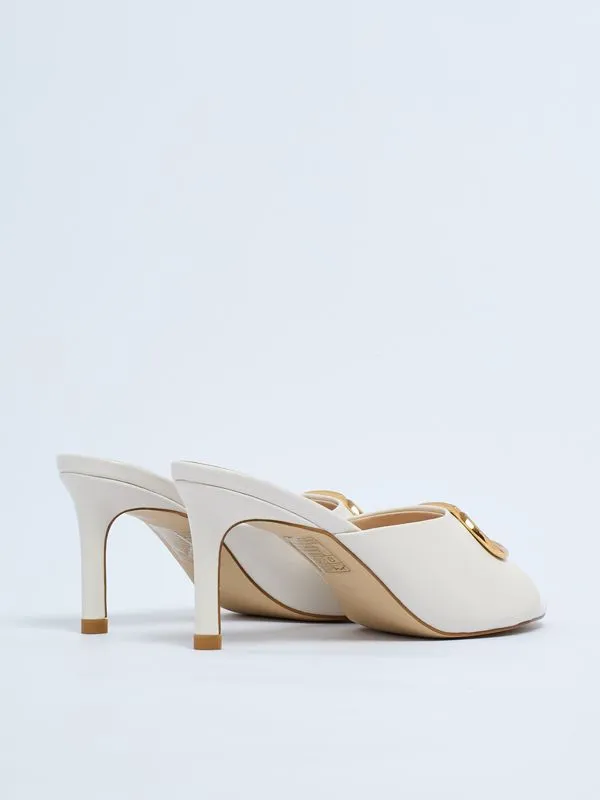 Mules donna Twinset in similpelle Neve