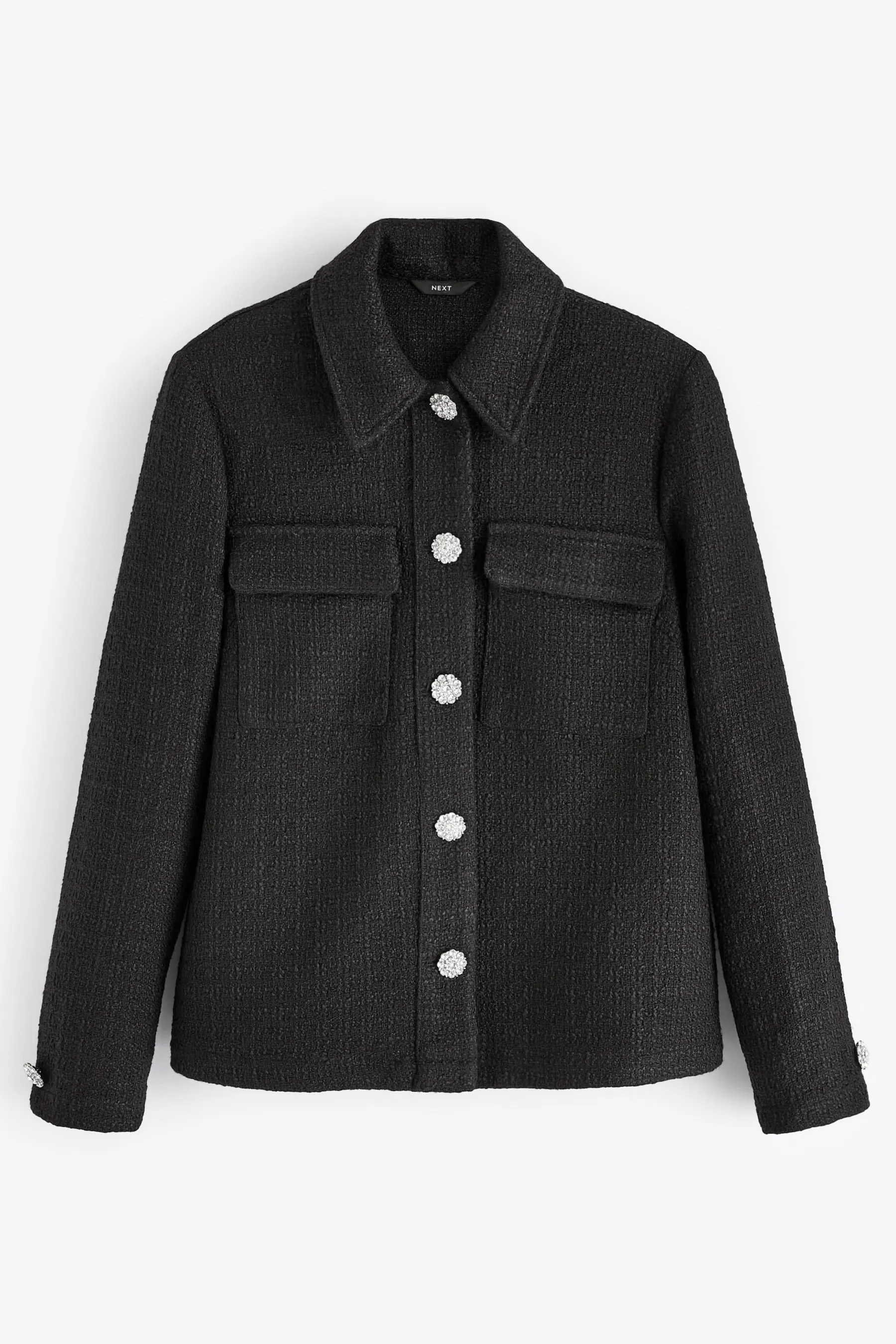 Nero  - Giacca stile camicia in bouclé