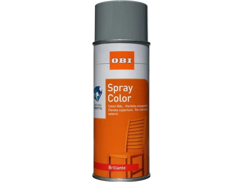 OBI vernice spray grigio argento RAL 7001 brillante 400 ml