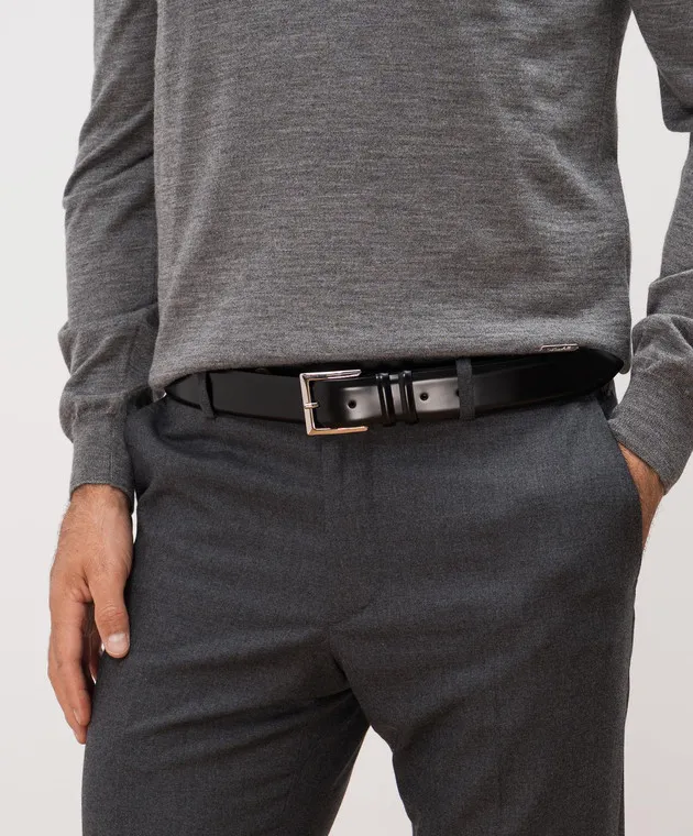 Orciani Cintura in pelle nera U03202CAFNER