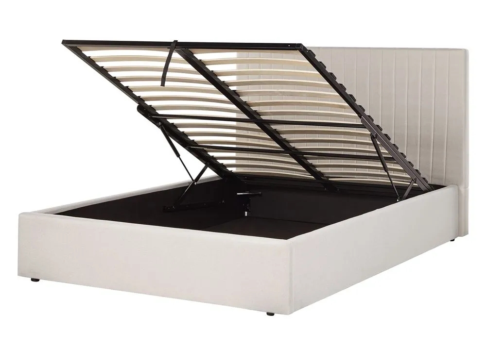 Ottoman Bed Fabric VION 140 x 200 cm (EU Double) Beige