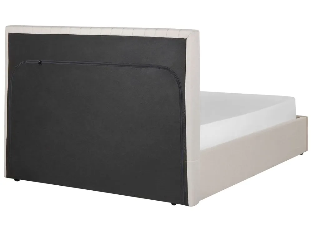 Ottoman Bed Fabric VION 140 x 200 cm (EU Double) Beige