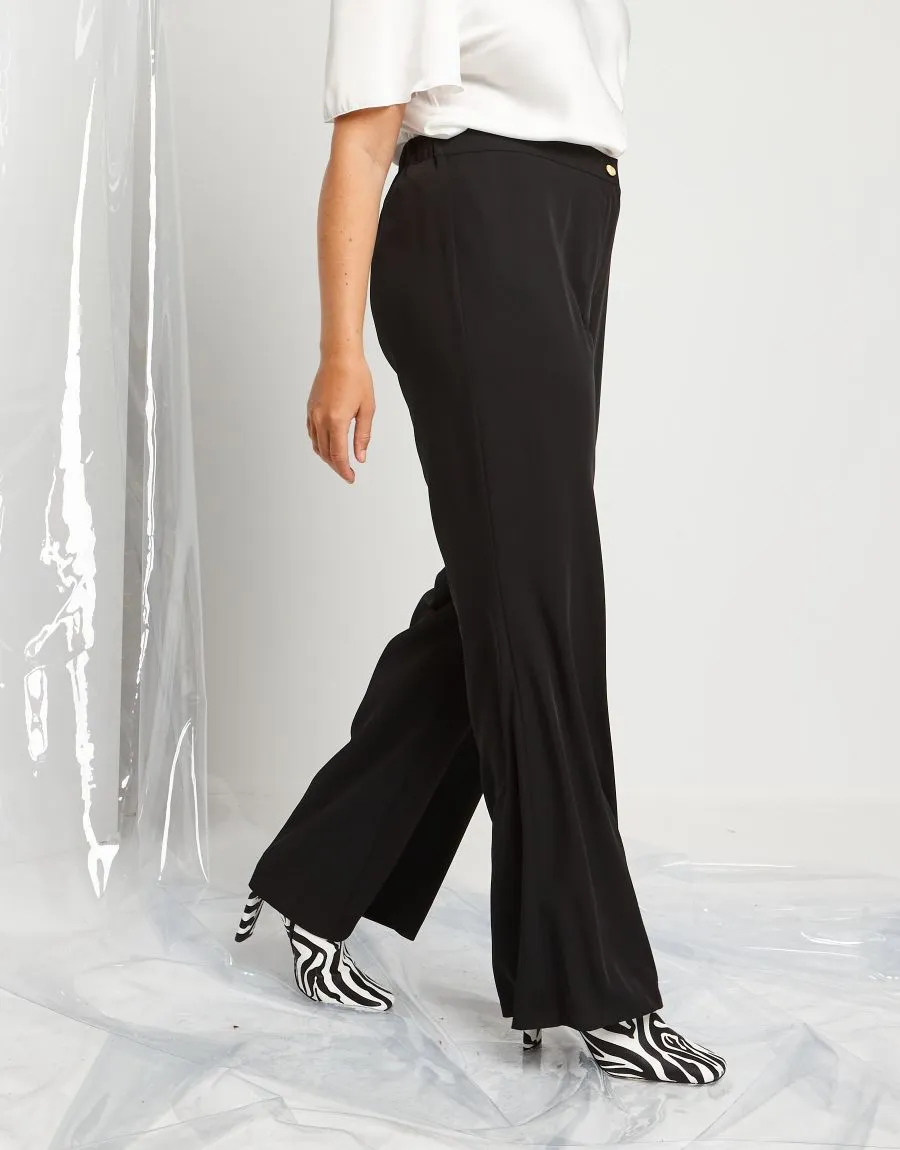 Pantalone ampio in tessuto fluido
