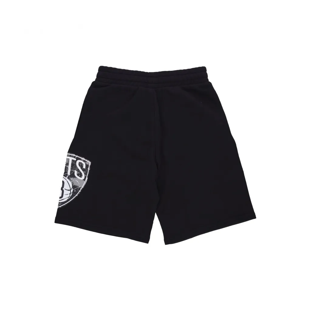 pantalone corto tuta uomo nba team logo os shorts bronet BLACK/WHITE