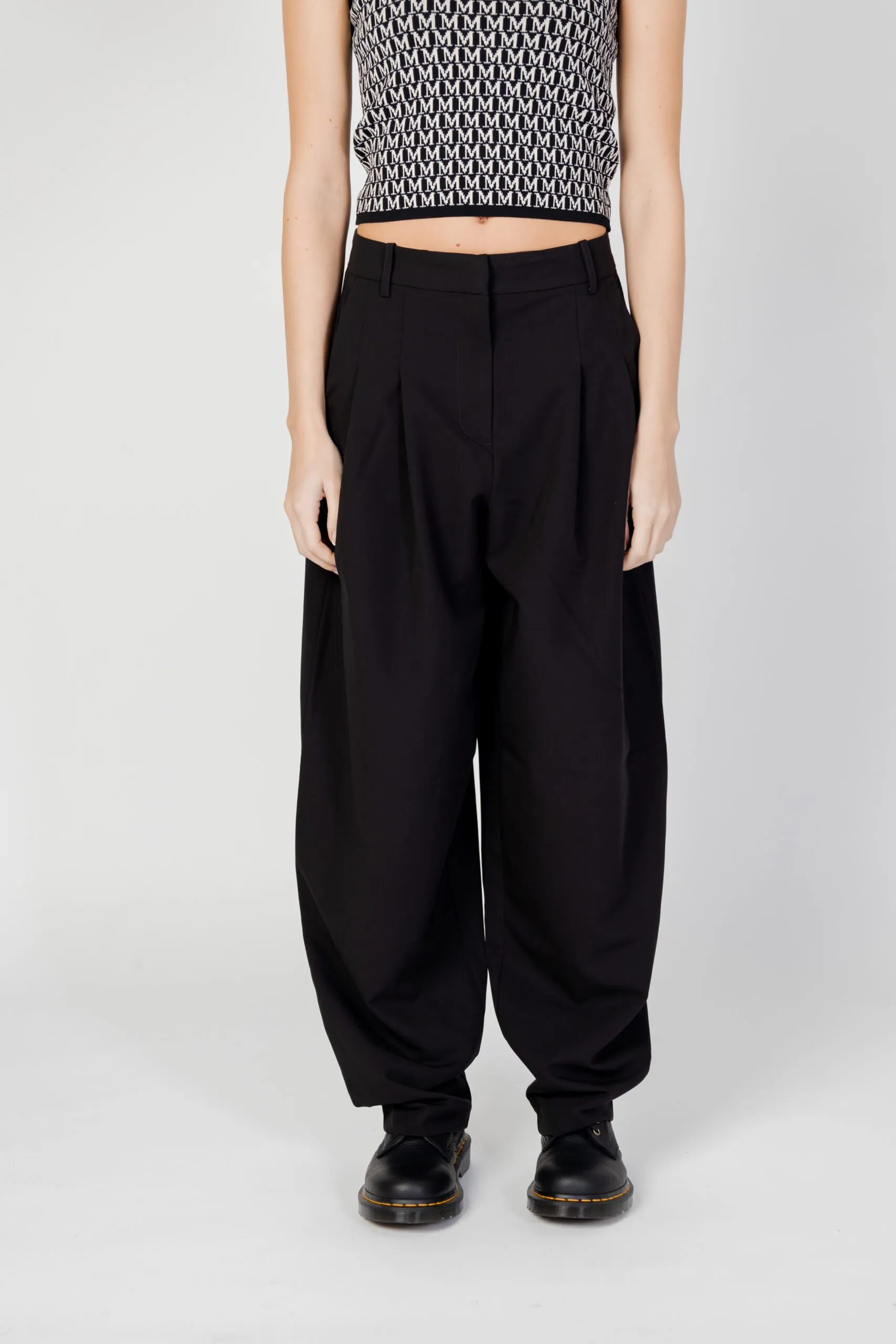 Pantaloni a palazzo Aware Vmisabelle Hw Vma Nero