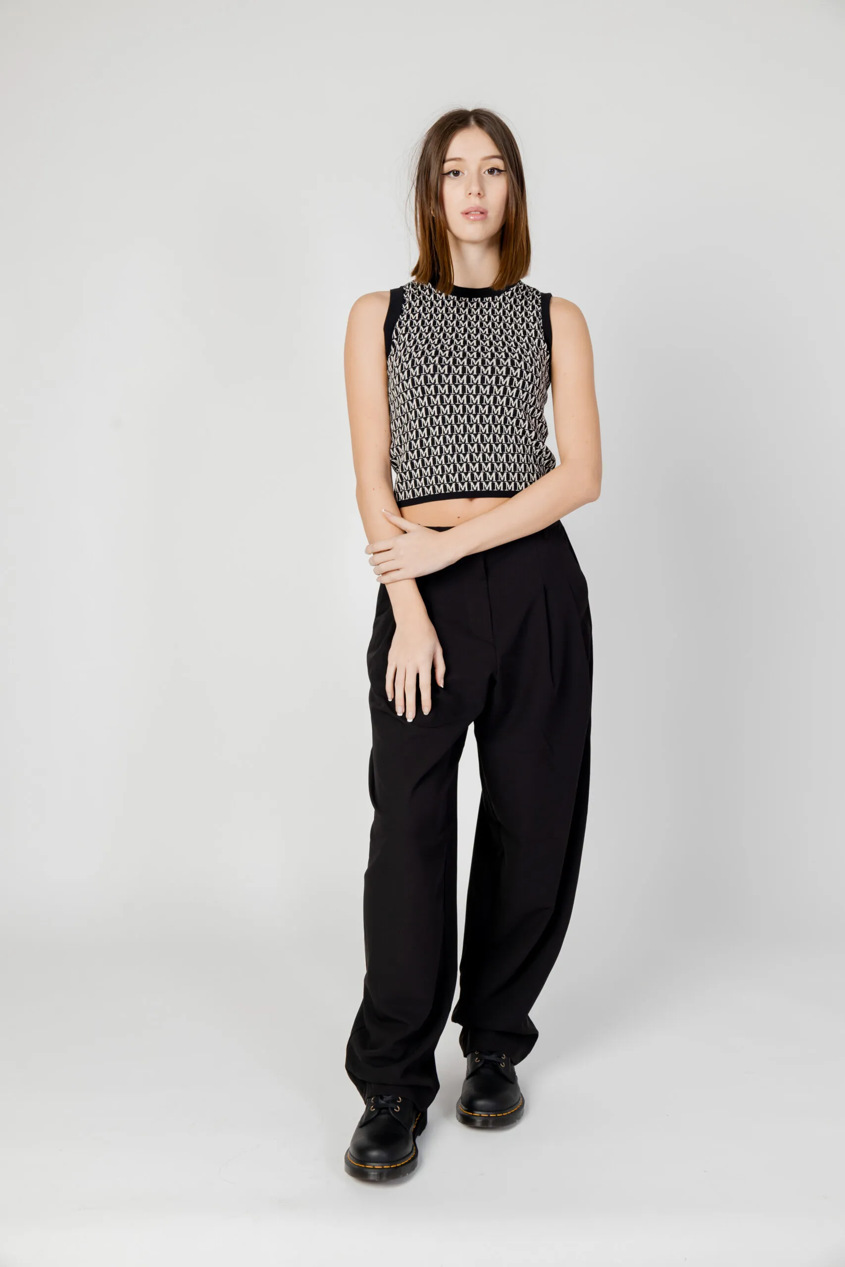 Pantaloni a palazzo Aware Vmisabelle Hw Vma Nero