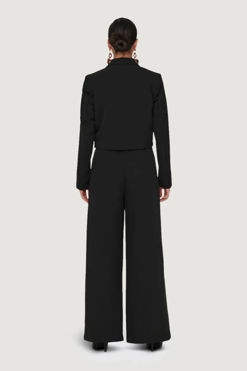 Pantaloni a palazzo Jacqueline de Yong jdystella hw wideleg Nero